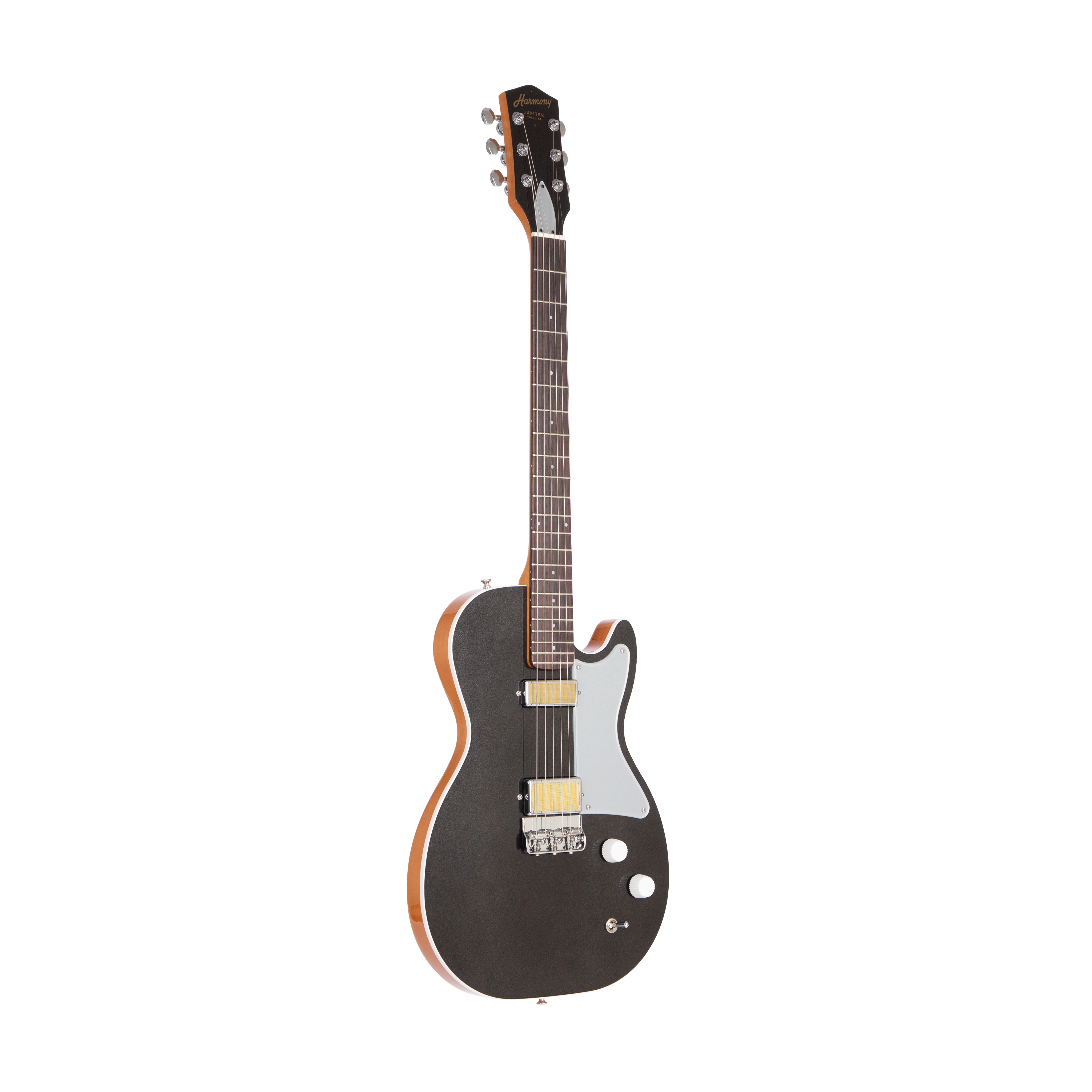 Harmony Standard Series Jupiter Thinline Electric Guitar w/Case, Space Black - Image 3