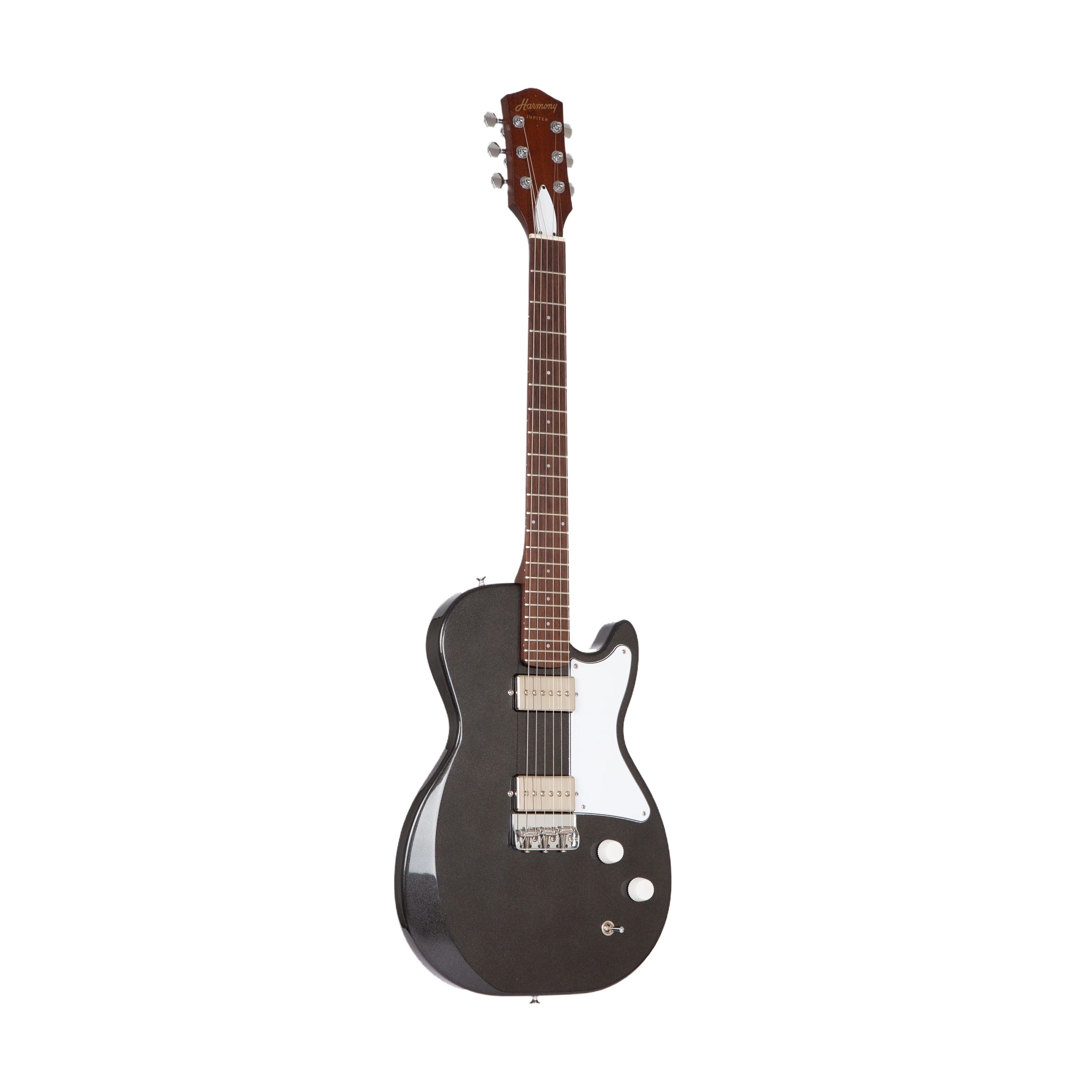 Harmony Standard Series Jupiter w/ Phat Cat P90 Electric Guitar w/ Case, Space Black - Image 4