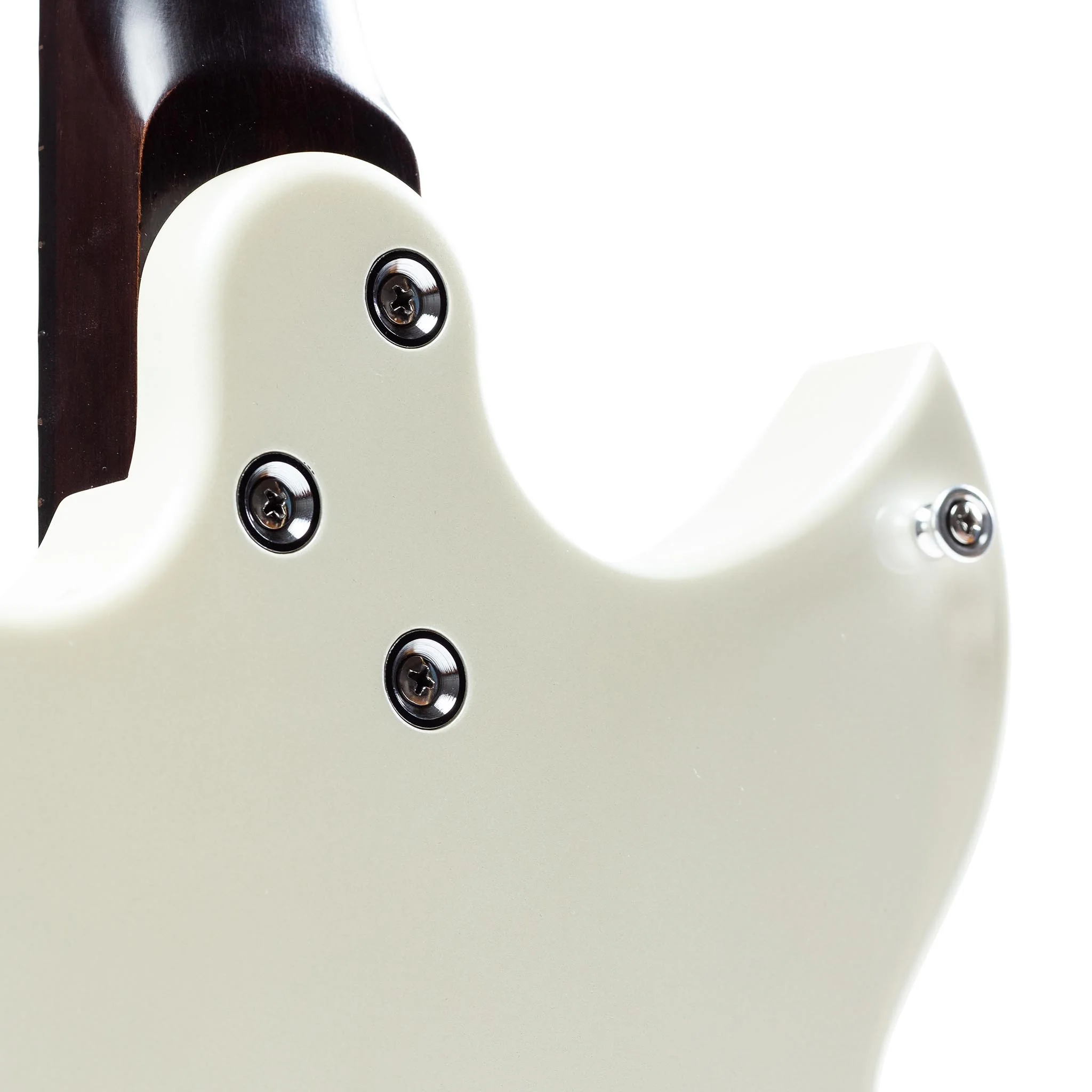 Harmony Standard Series Rebel Electric Guitar w/Case, RW FB, Pearl White - Image 4