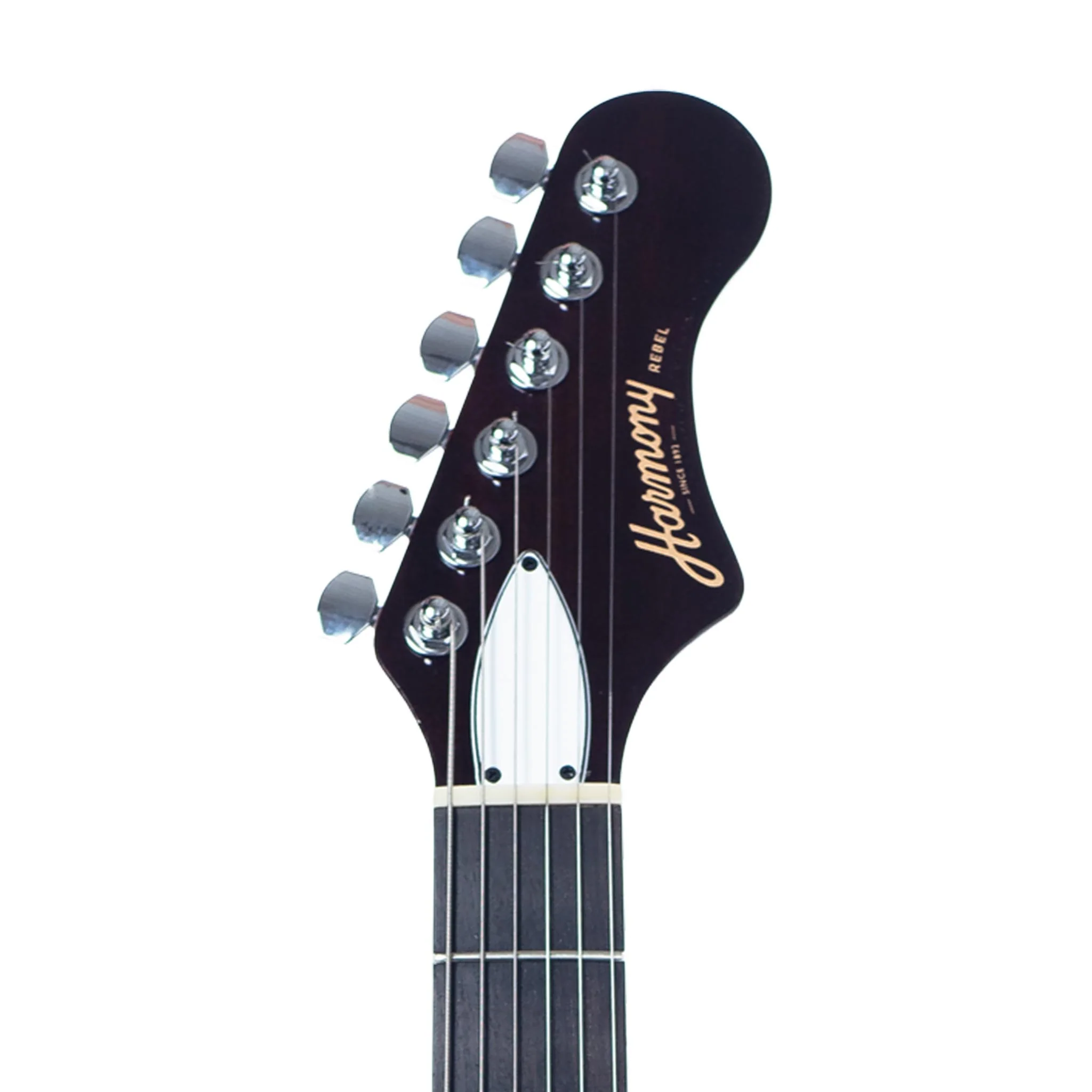 Harmony Standard Series Rebel Electric Guitar w/Case, RW FB, Pearl White - Image 5