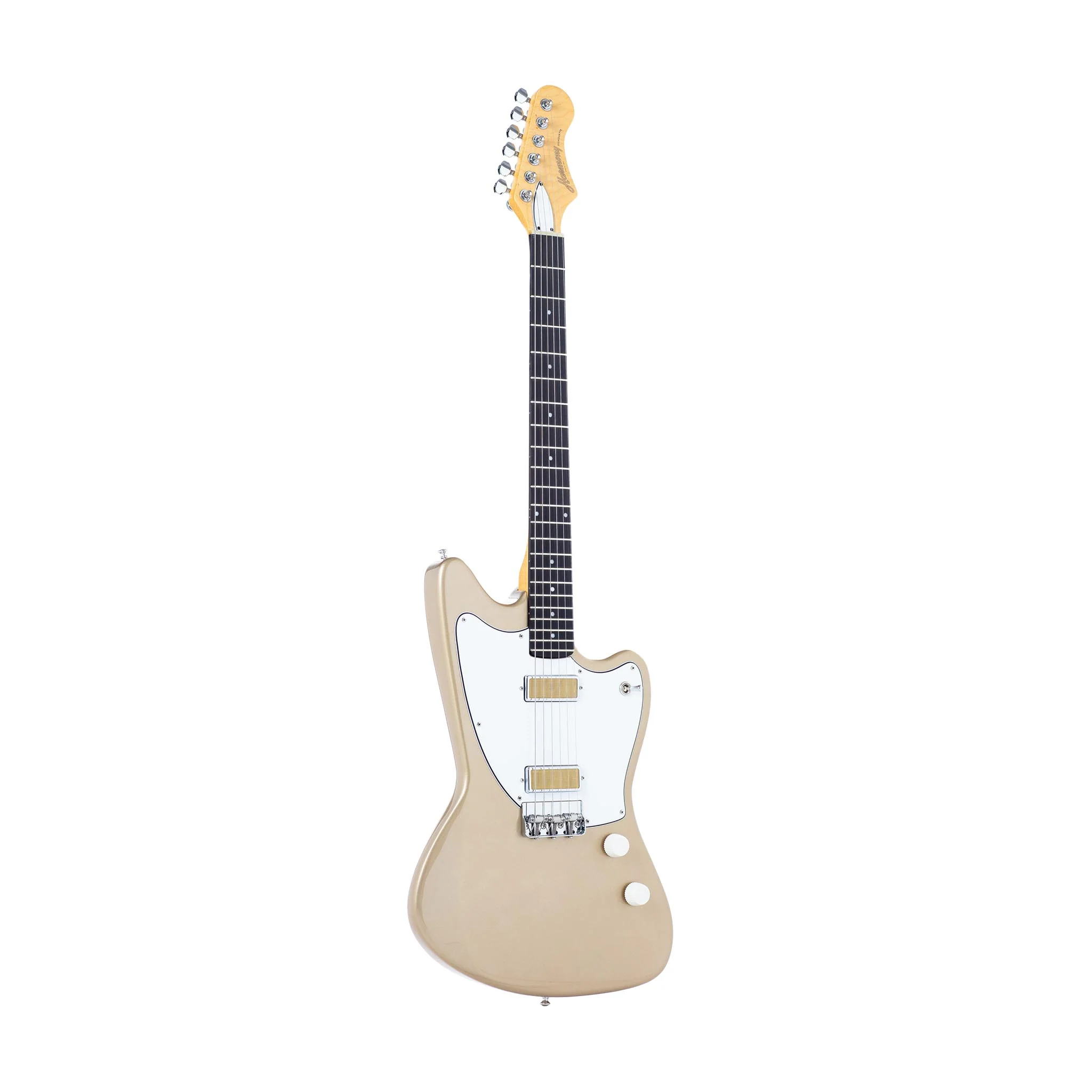 Harmony Standard Series Silhouette Electric Guitar w/Case, RW FB, Champagne - Image 3