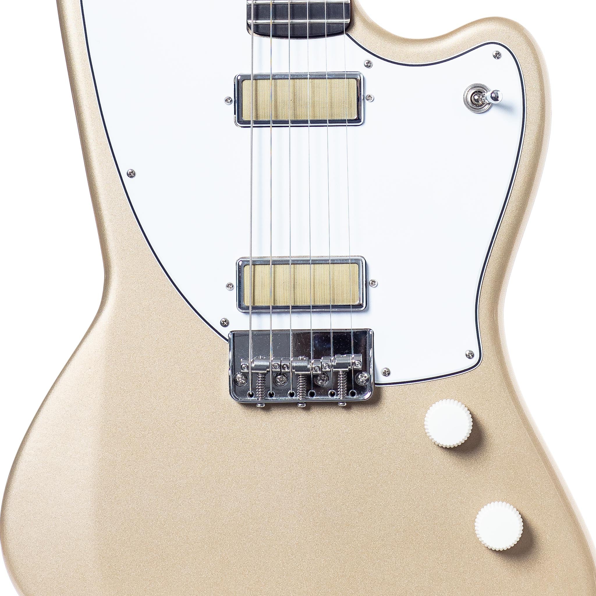 Harmony Standard Series Silhouette Electric Guitar w/Case, RW FB, Champagne - Image 4