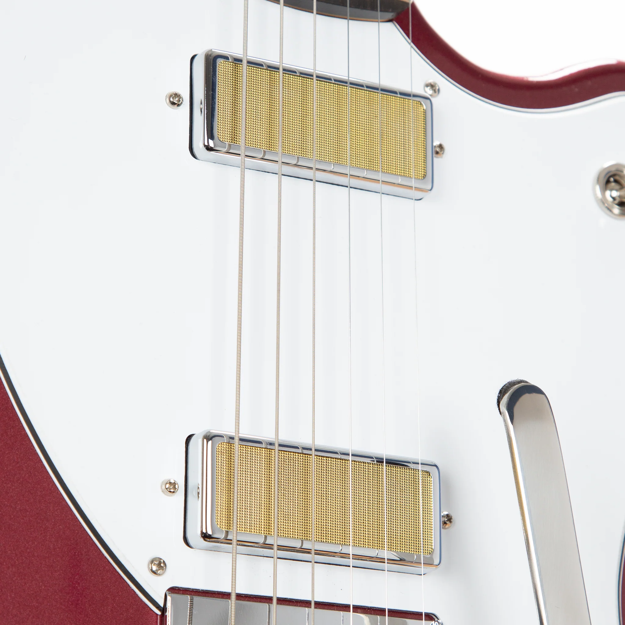 Harmony Standard Series Silhouette w/ Bigsby Electric Guitar w/Case, RW FB, Burgundy - Image 4