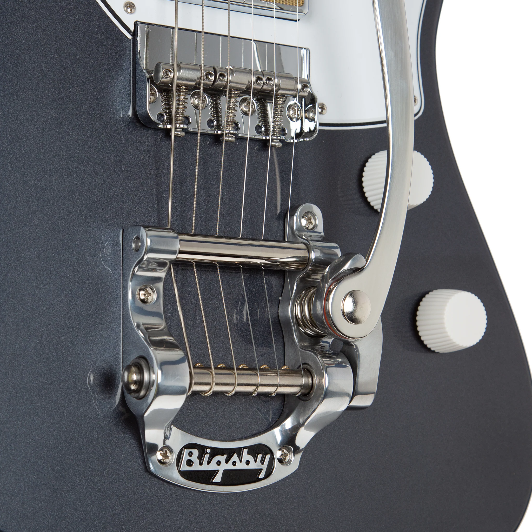 Harmony Standard Series Silhouette w/ Bigsby Electric Guitar w/Case, RW FB, Slate - Image 5
