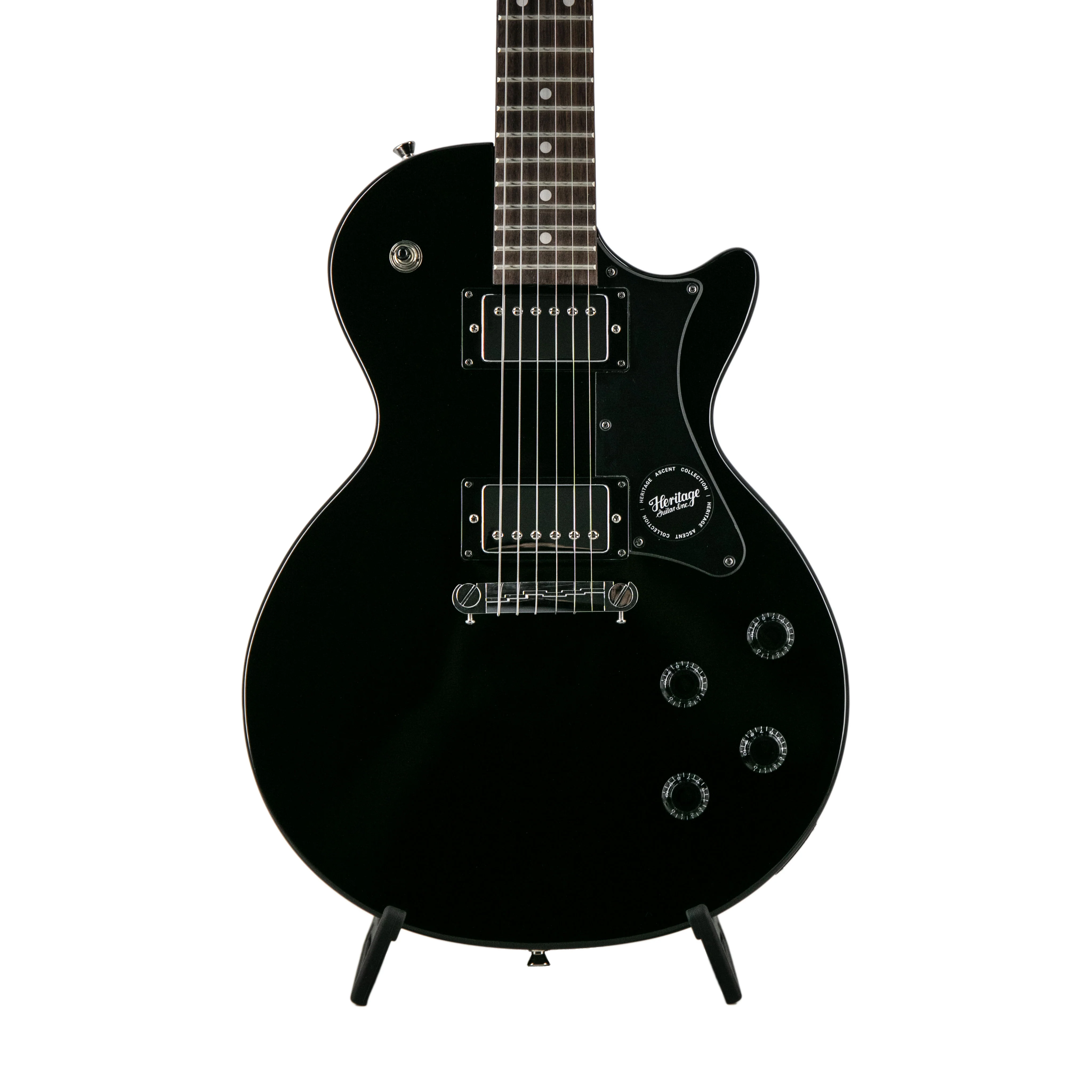 Heritage Ascent Collection H-137 Humbucker Electric Guitar, Black - Image 3