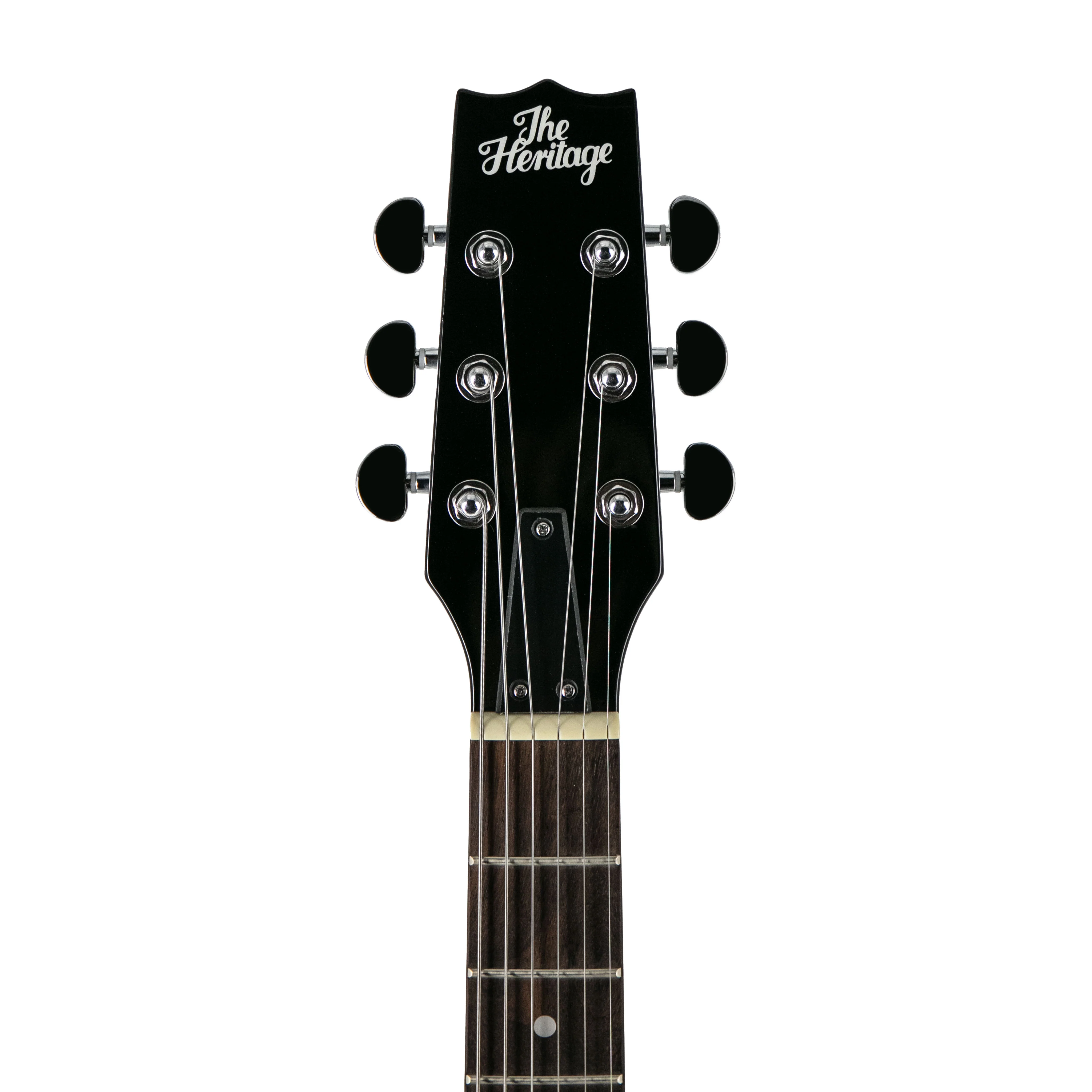 Heritage Ascent Collection H-137 P90 Electric Guitar, Black - Image 6