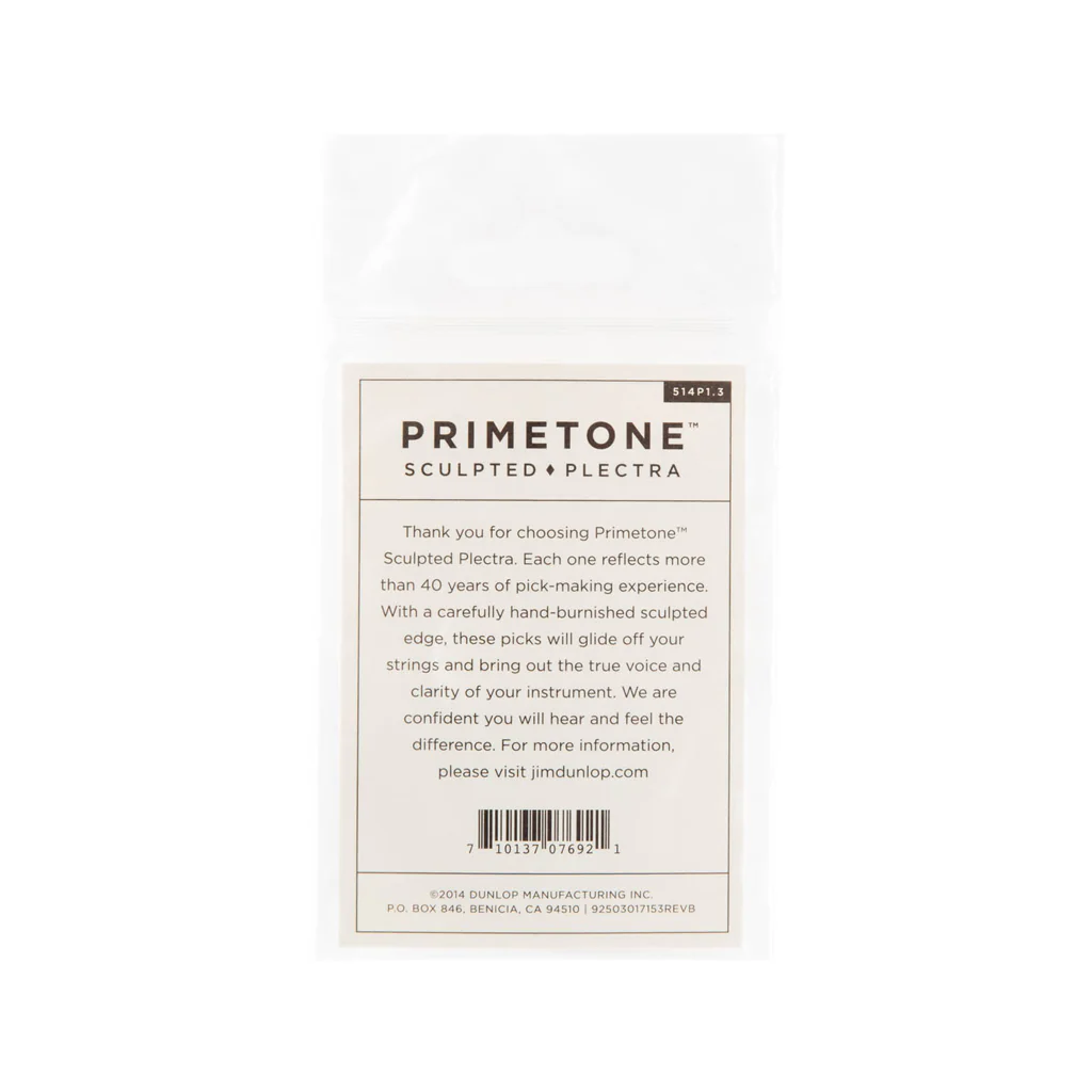 Jim Dunlop 514 Primetone Semi-Round Grip Pick, 1.3mm, 3-Pack - Image 2