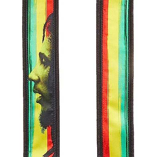 Jim Dunlop BOB05 Bob Marley Signature Guitar Strap, Marley Face - Image 2
