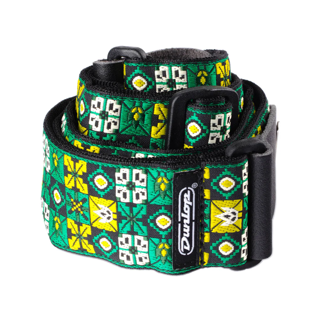 Jim Dunlop D6701GN Jacquard Weave Guitar Strap, Winterland Green - Image 2