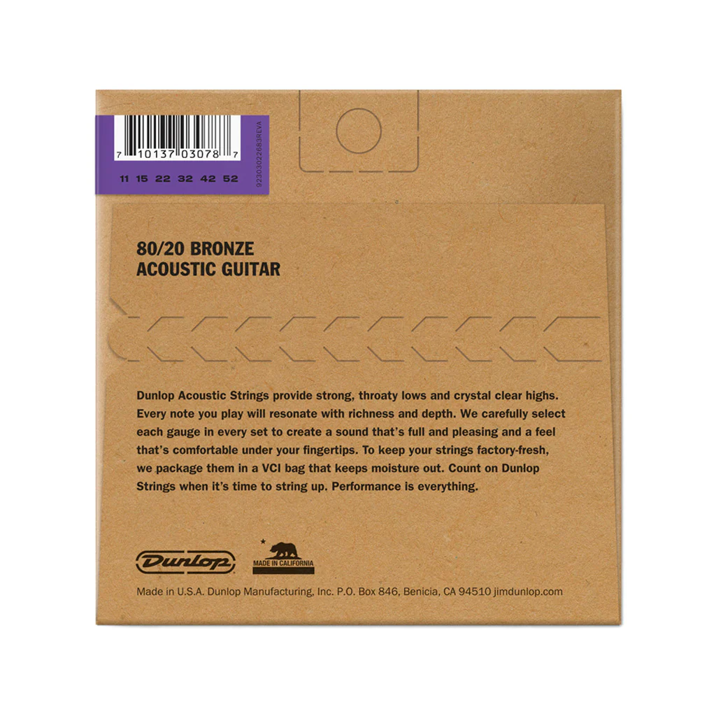 Jim Dunlop DAB1152 80/20 Bronze Acoustic Guitar Strings, Medium Light, 11-52 - Image 2