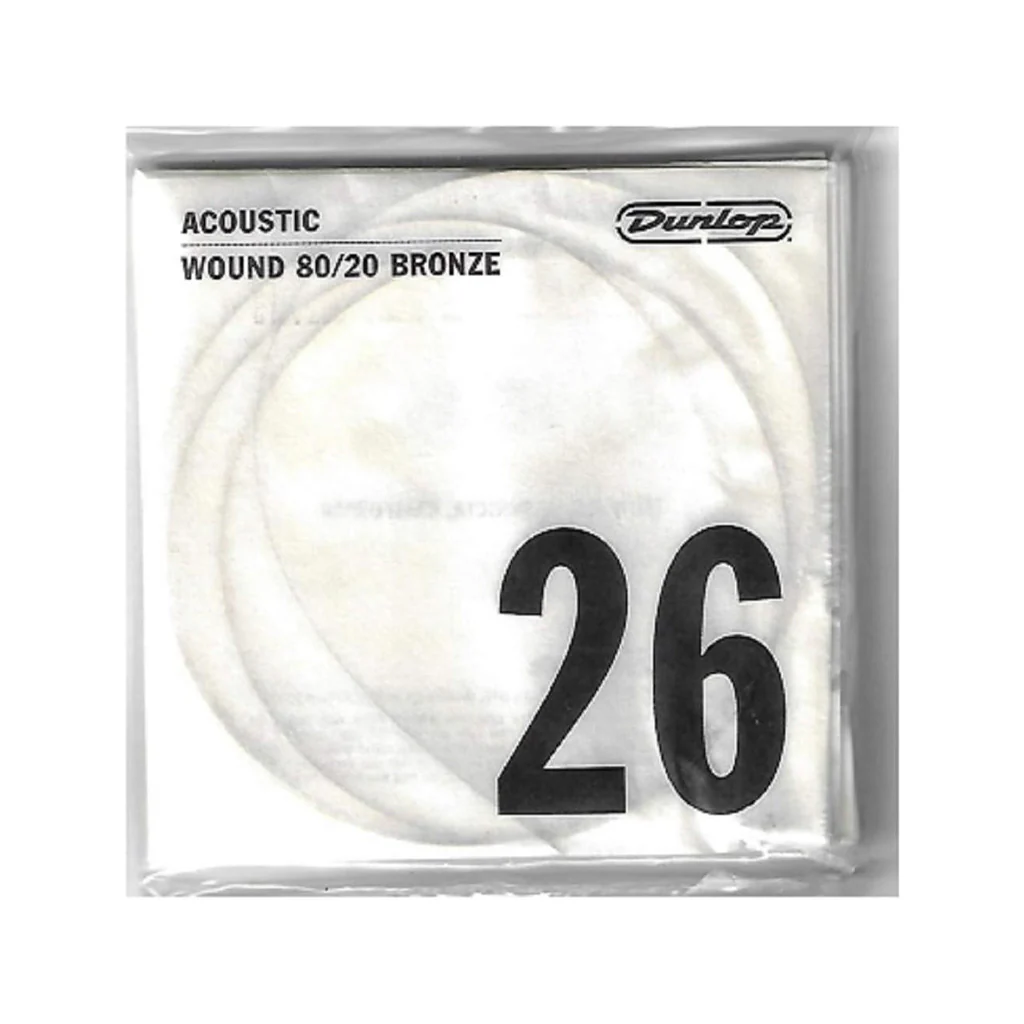 Jim Dunlop DAB26 80/20 Bronze Acoustic Guitar String, .026
