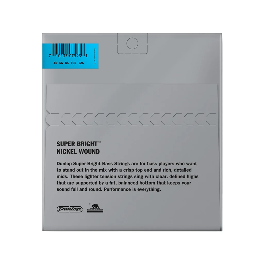 Jim Dunlop DBSBN45125 Super Bright Nickel Wound Bass 5-String Set, 45-125 - Image 2