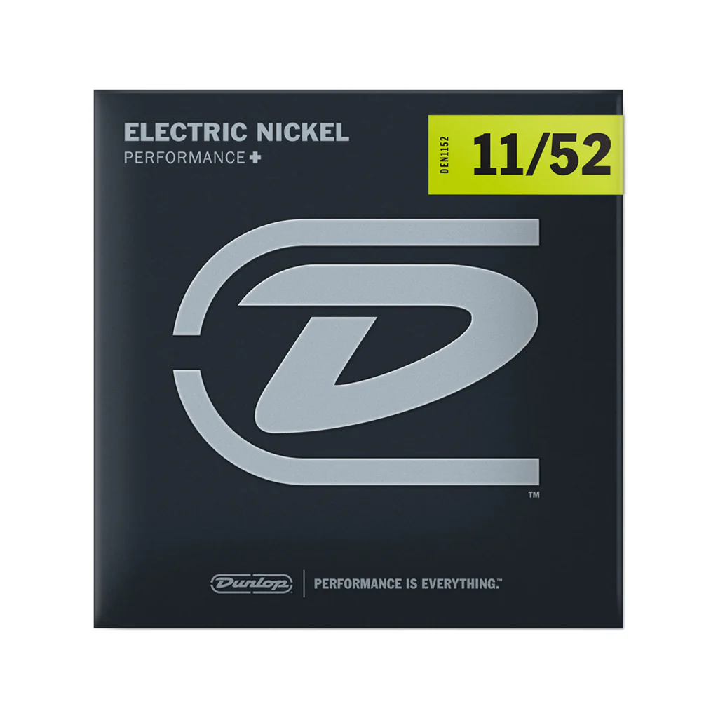 Jim Dunlop DEN1152 Performance+ Nickel Wound Electric Guitar Strings, Medium-Heavy, 11-52