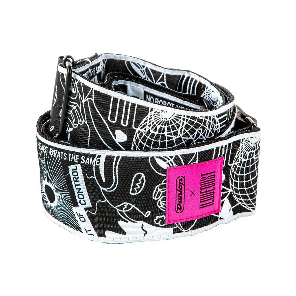 Jim Dunlop ILD11 I Love Dust Robot Heart Guitar Strap - Image 2