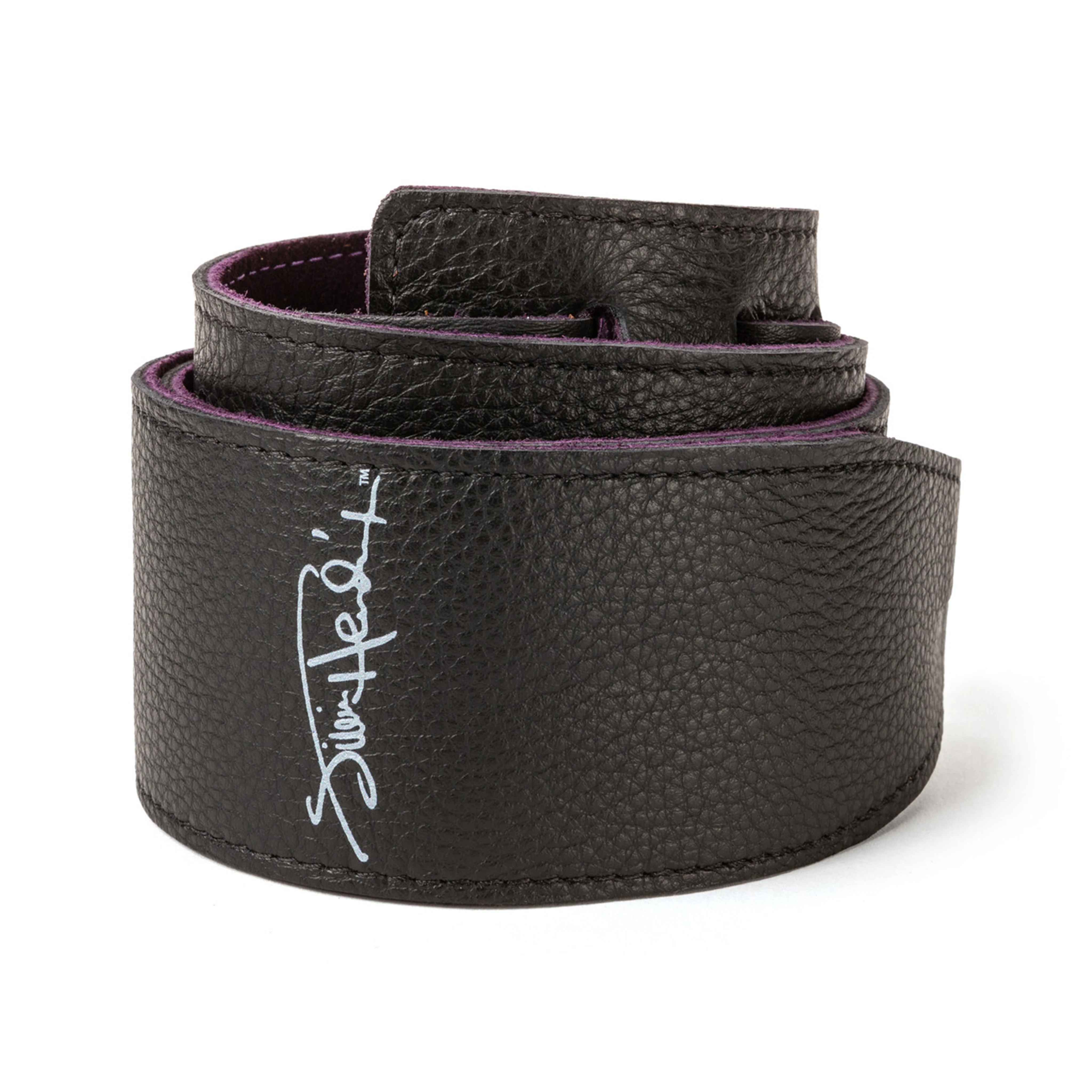 Jim Dunlop JH20 Jimi Hendrix Signature Leather Guitar Strap, Black - Image 2