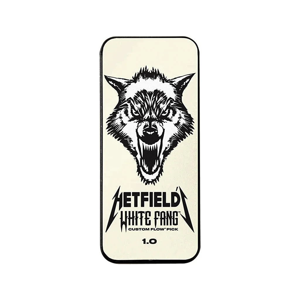 Jim Dunlop PH122 Hetfield White Fang Custom Flow Pick Tin, 1.00mm