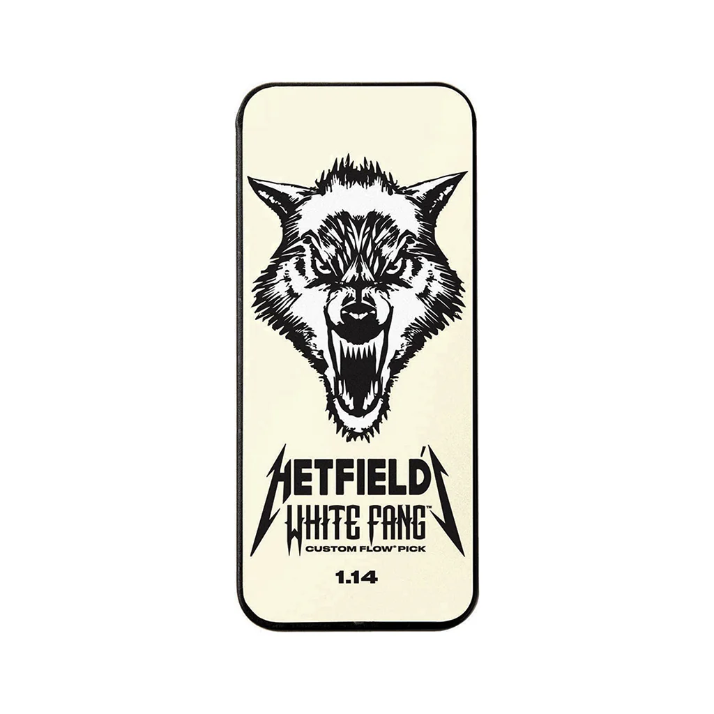 Jim Dunlop PH122 Hetfield White Fang Custom Flow Pick Tin, 1.14mm