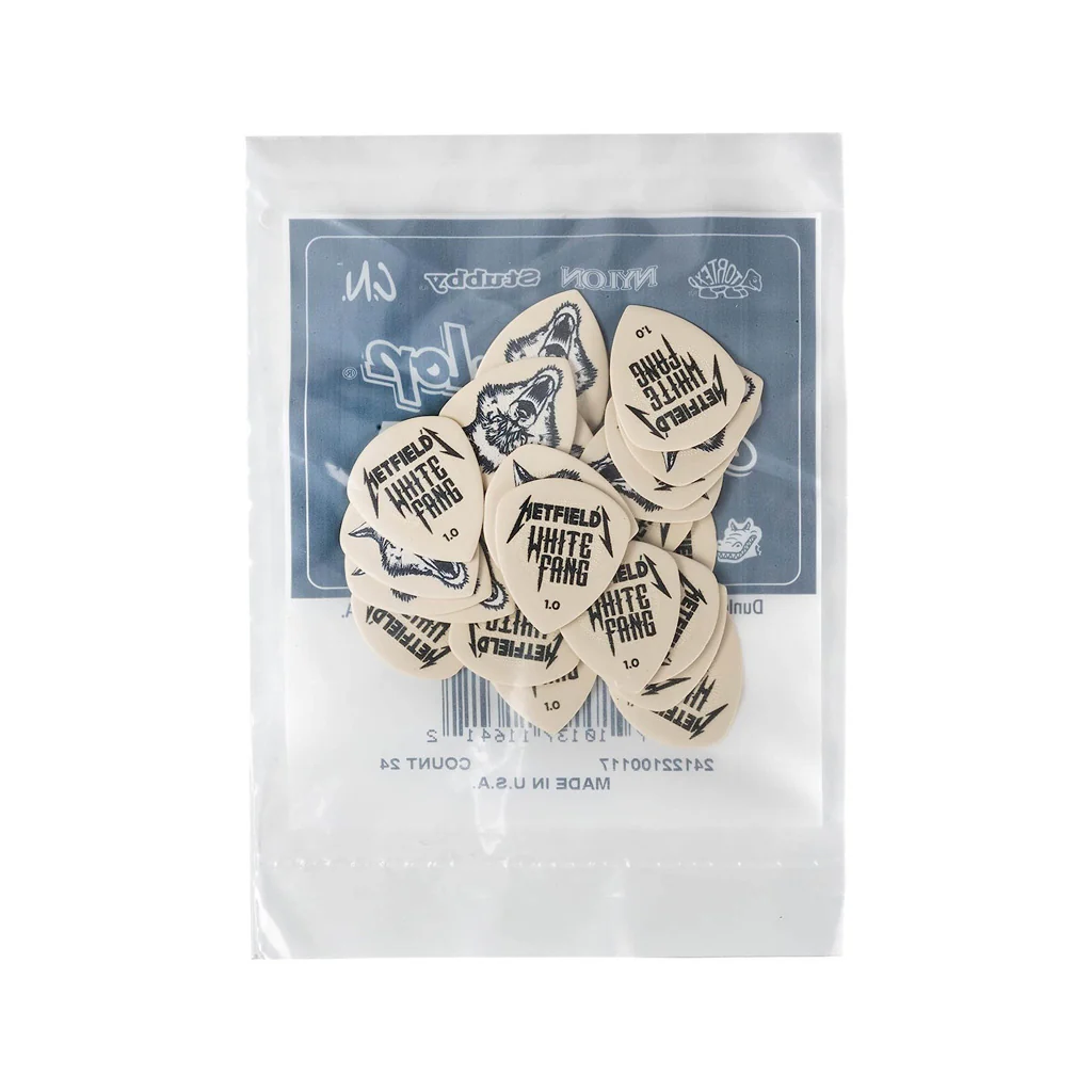 Jim Dunlop PH122 Hetfields White Fang Custom Flow Picks, 1.0mm, 24-Pack - Image 3