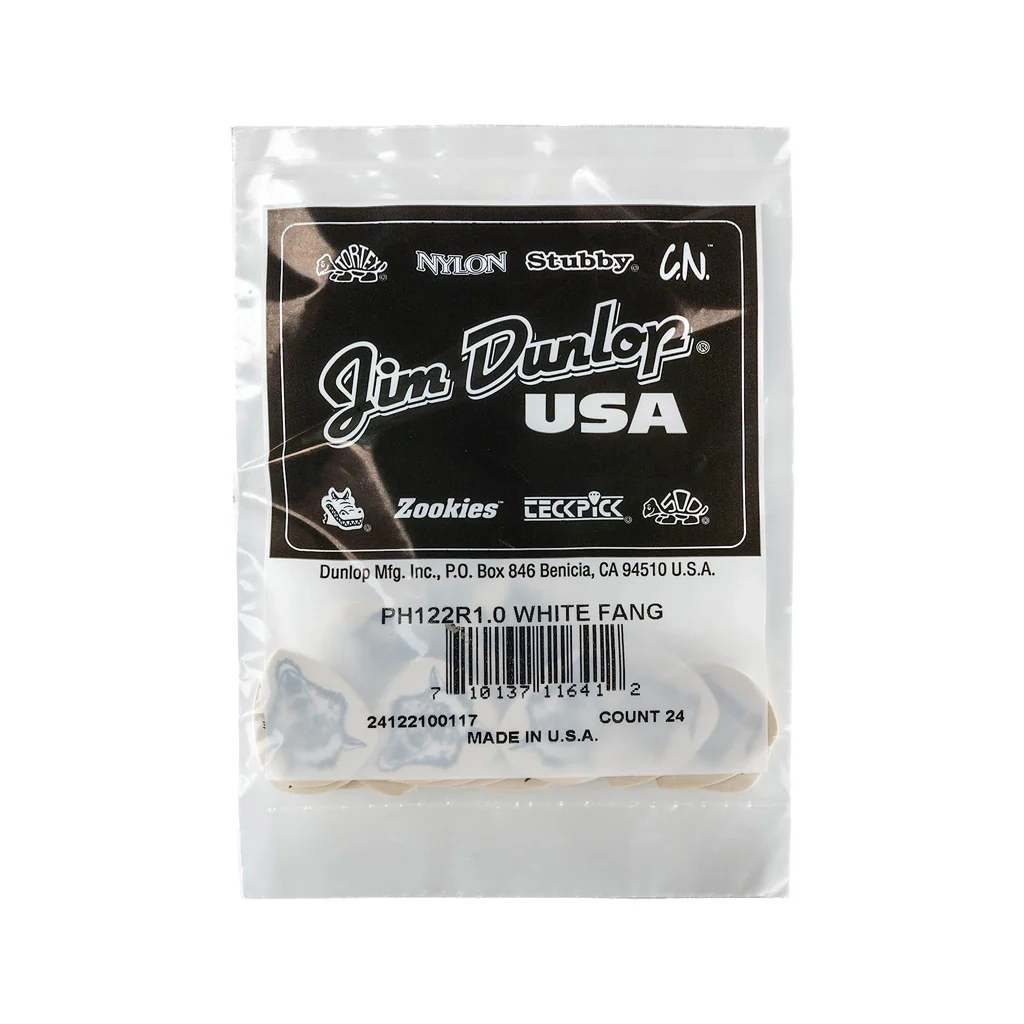 Jim Dunlop PH122 Hetfields White Fang Custom Flow Picks, 1.0mm, 24-Pack - Image 4