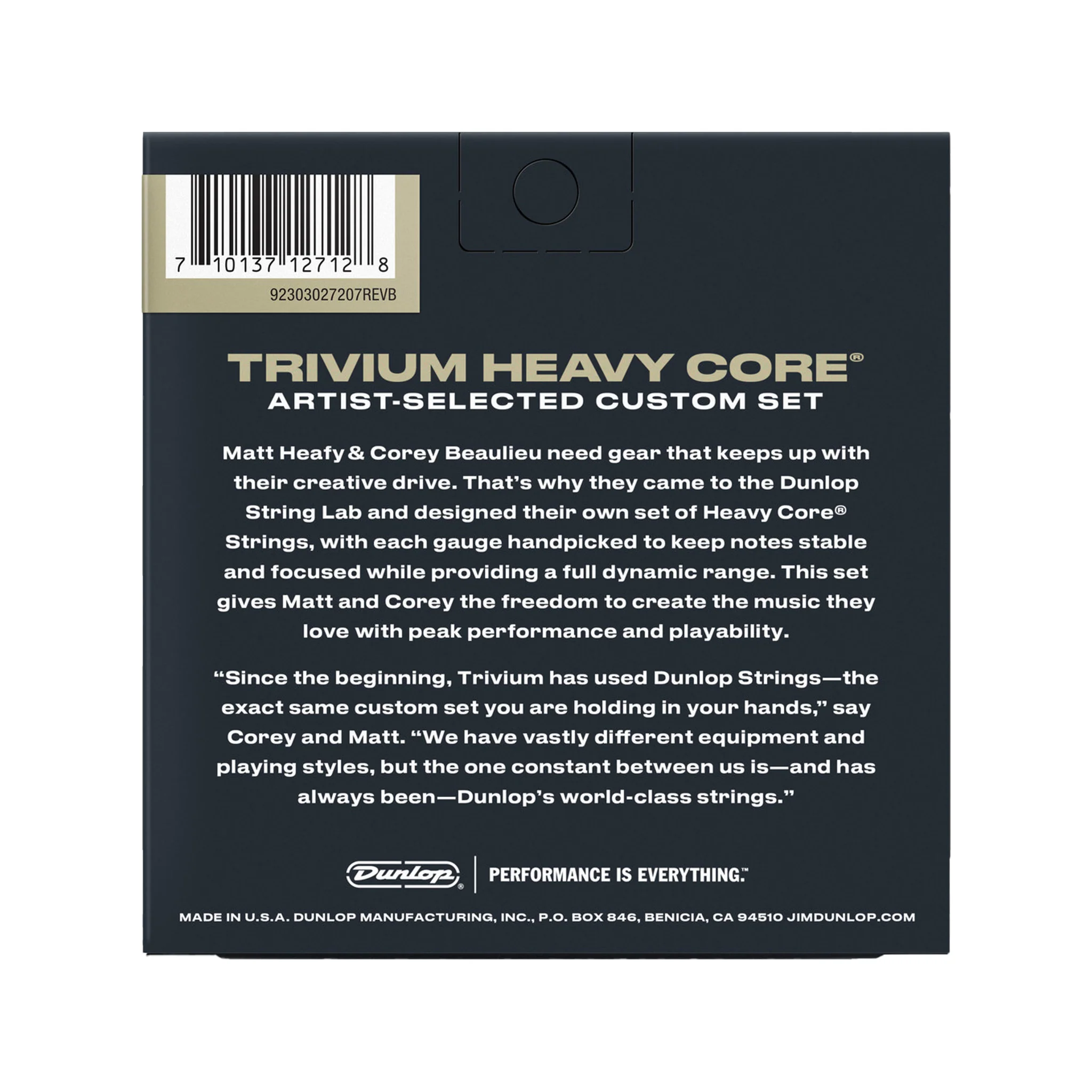 Jim Dunlop TVMN10637 Heavy Core Trivium 7-String Electric Guitar Strings, 10-63 - Image 2