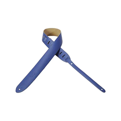 Levy's M12 2inch Top Grain Leather Guitar Strap, Royal Blue