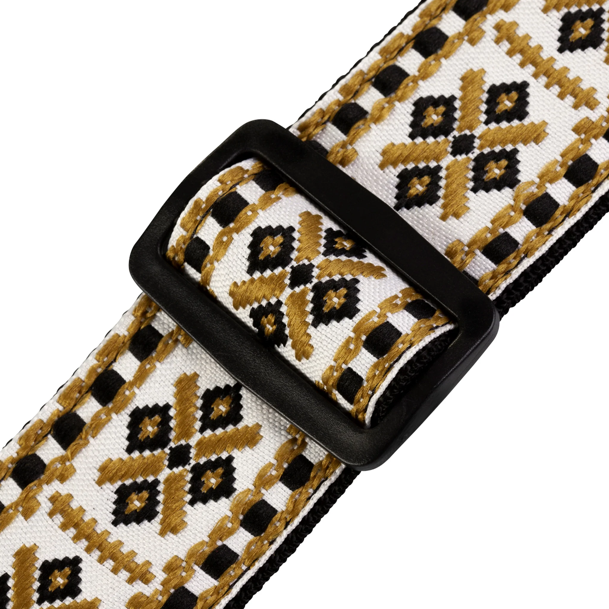 Levy's M8HT-07 2-Inch Jacquard Weave Guitar Strap, Gold & White Diamond - Image 3