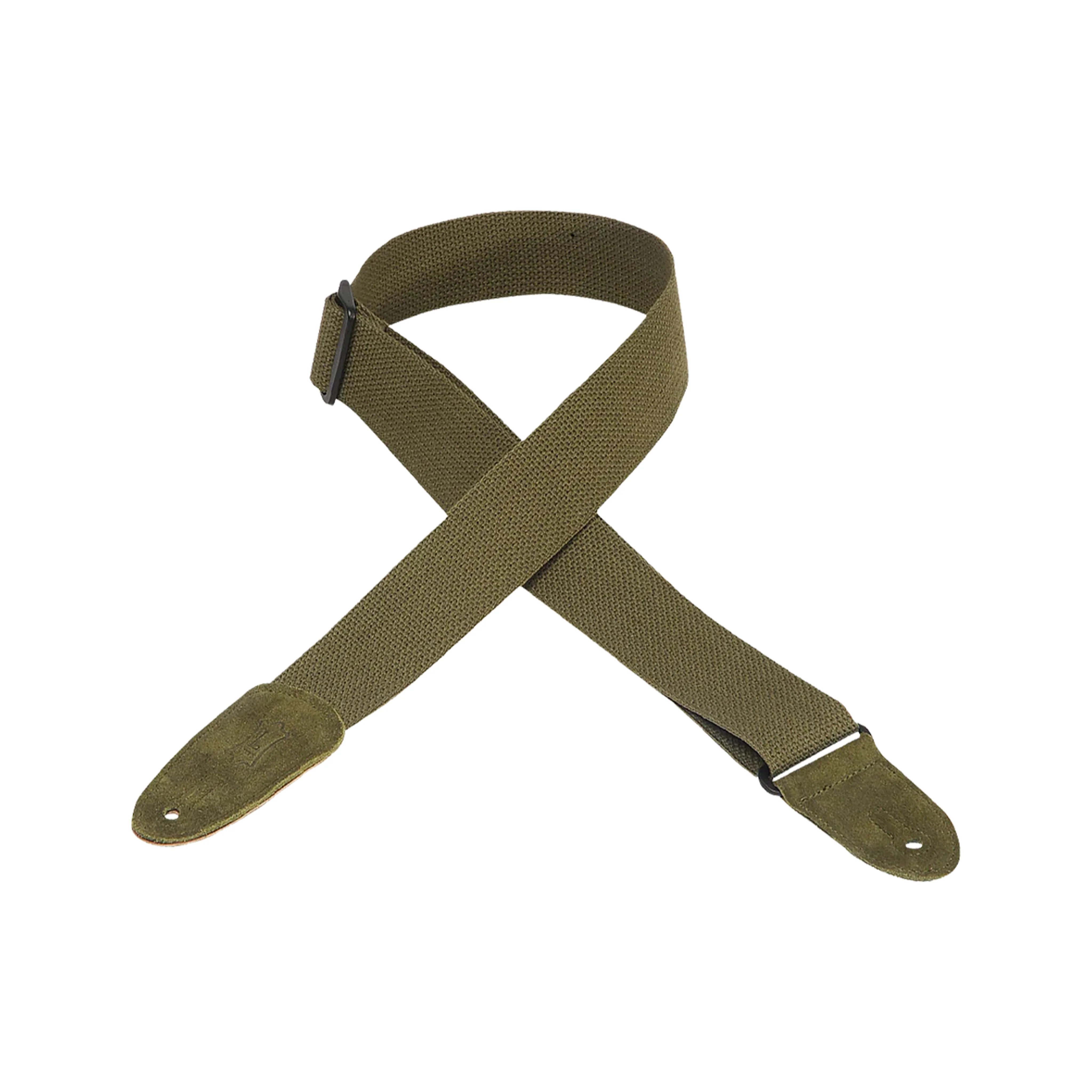 Levy's MC8 2inch Cotton with Suede Ends Guitar Strap, Green