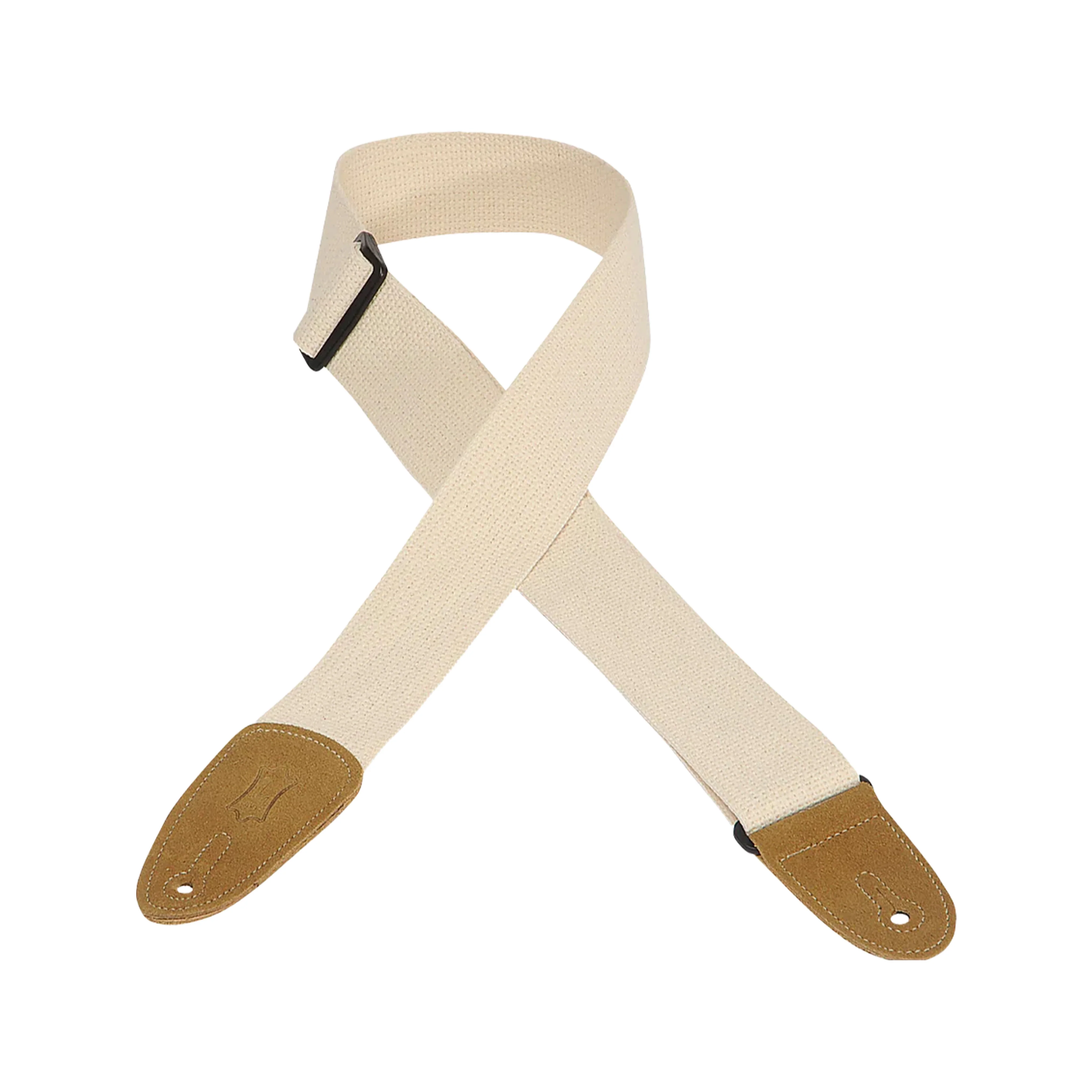 Levy's MC8 2inch Cotton with Suede Ends Guitar Strap, Natural