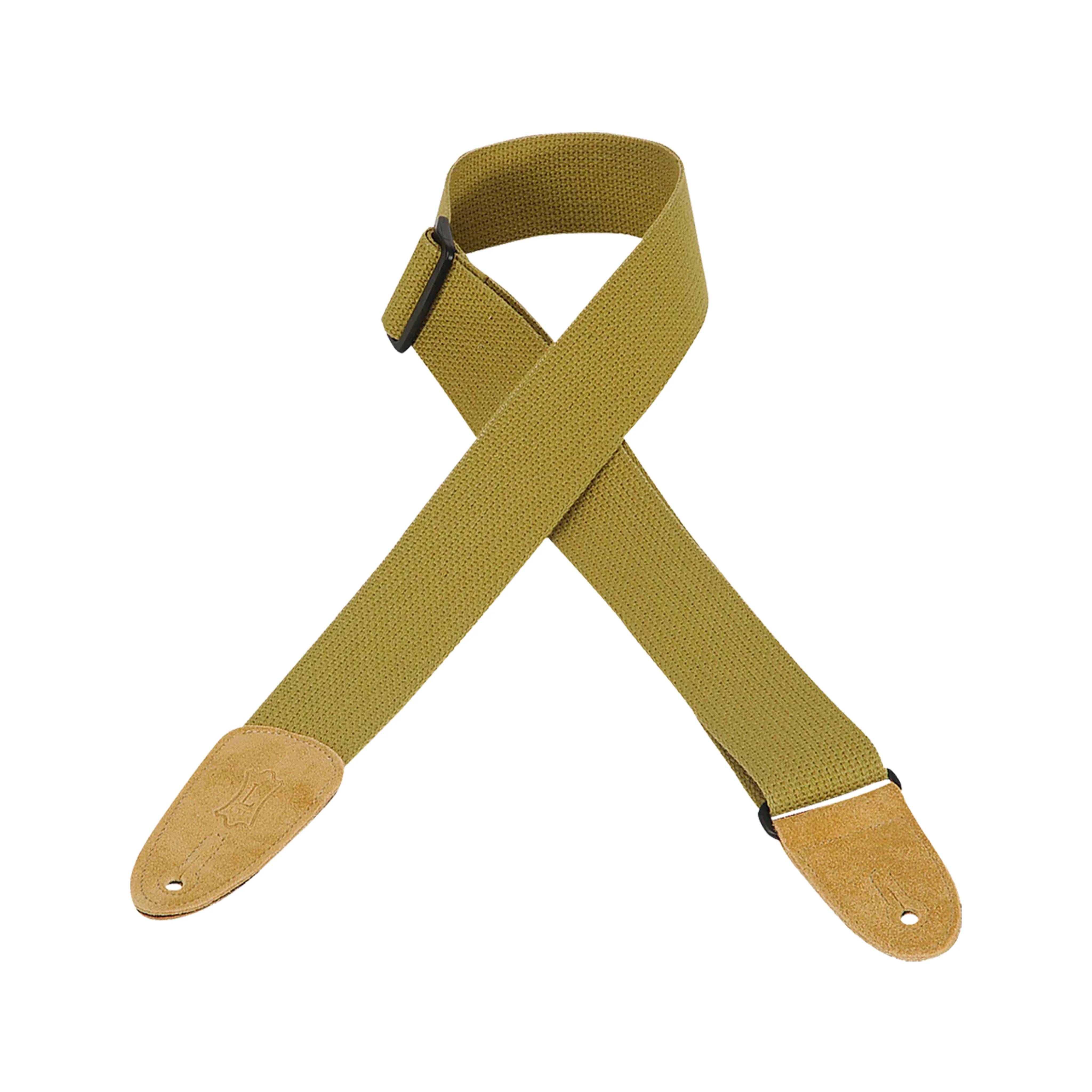 Levy's MC8 2inch Cotton with Suede Ends Guitar Strap, Tan