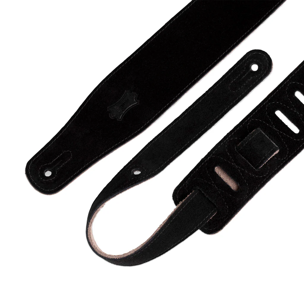 Levy's MS26 2.5inch Suede Guitar Strap, Black - Image 3