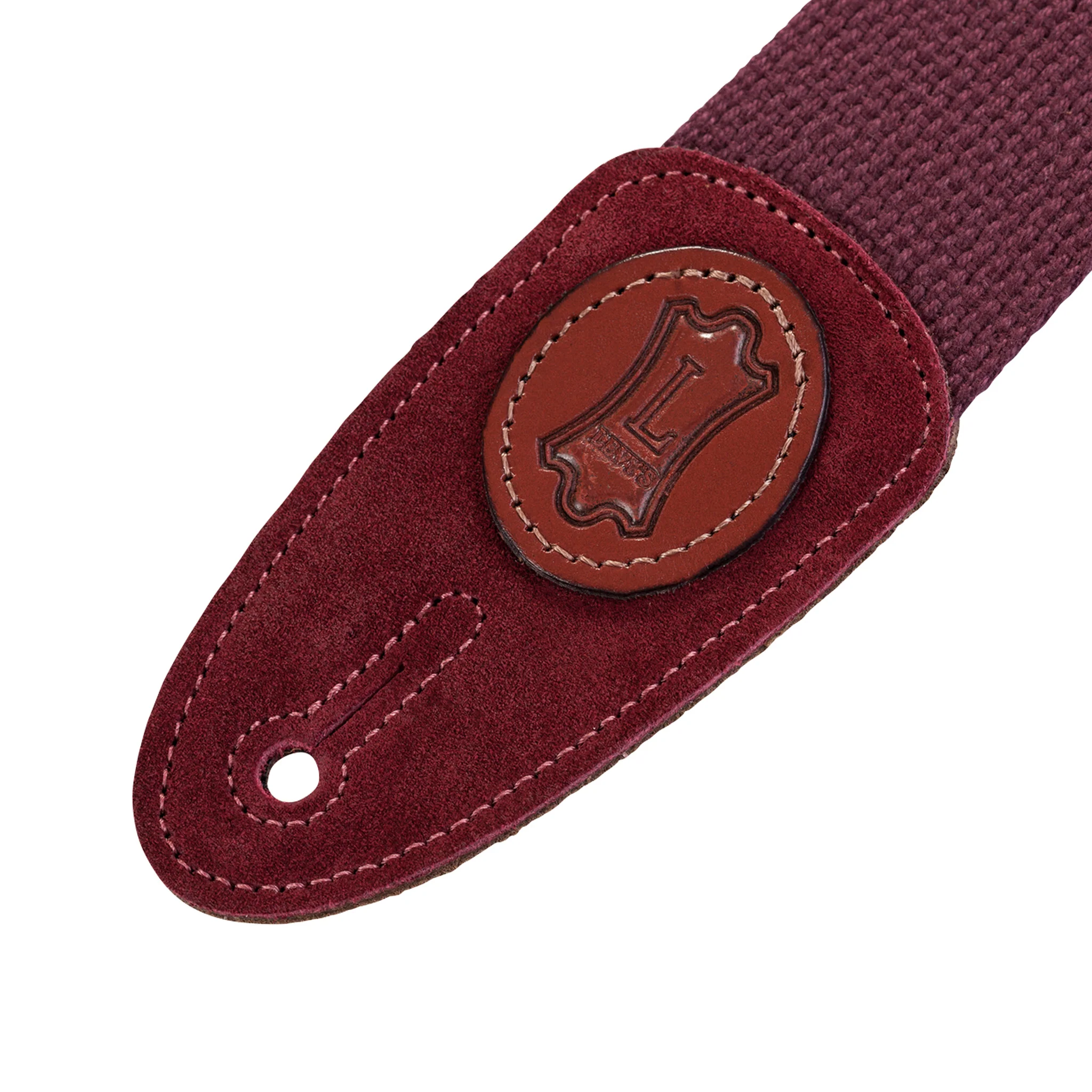 Levy's MSSC8 2inch Cotton Guitar Strap, Burgundy - Image 2
