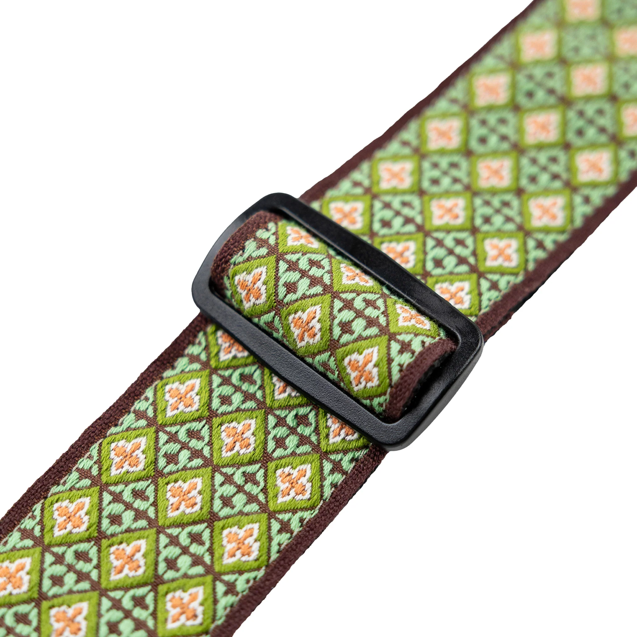 Levys M8HT-25 Original Hootenanny Jacquard Weave Guitar Straps, Green - Image 2