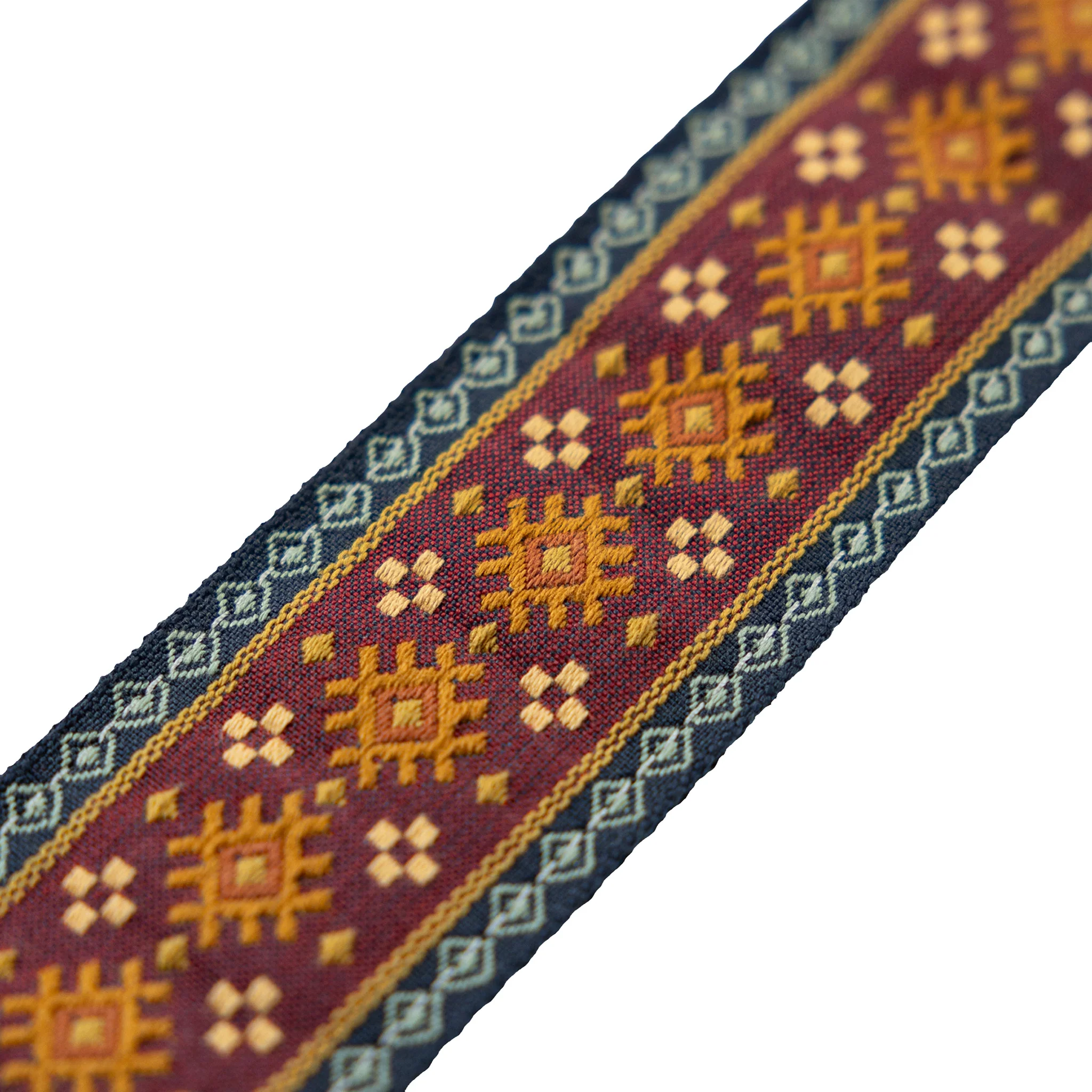 Levys M8HT-26 Original Hootenanny Jacquard Weave Guitar Straps, Red - Image 3