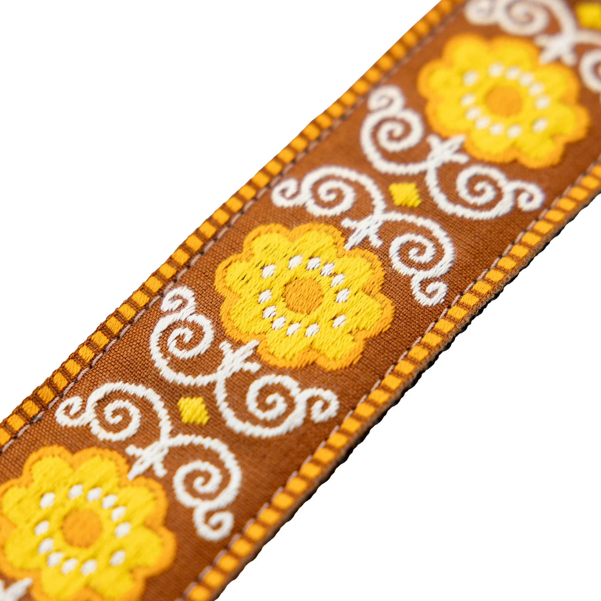 Levys M8HT-27 Original Hootenanny Jacquard Weave Guitar Straps, Yellow - Image 3