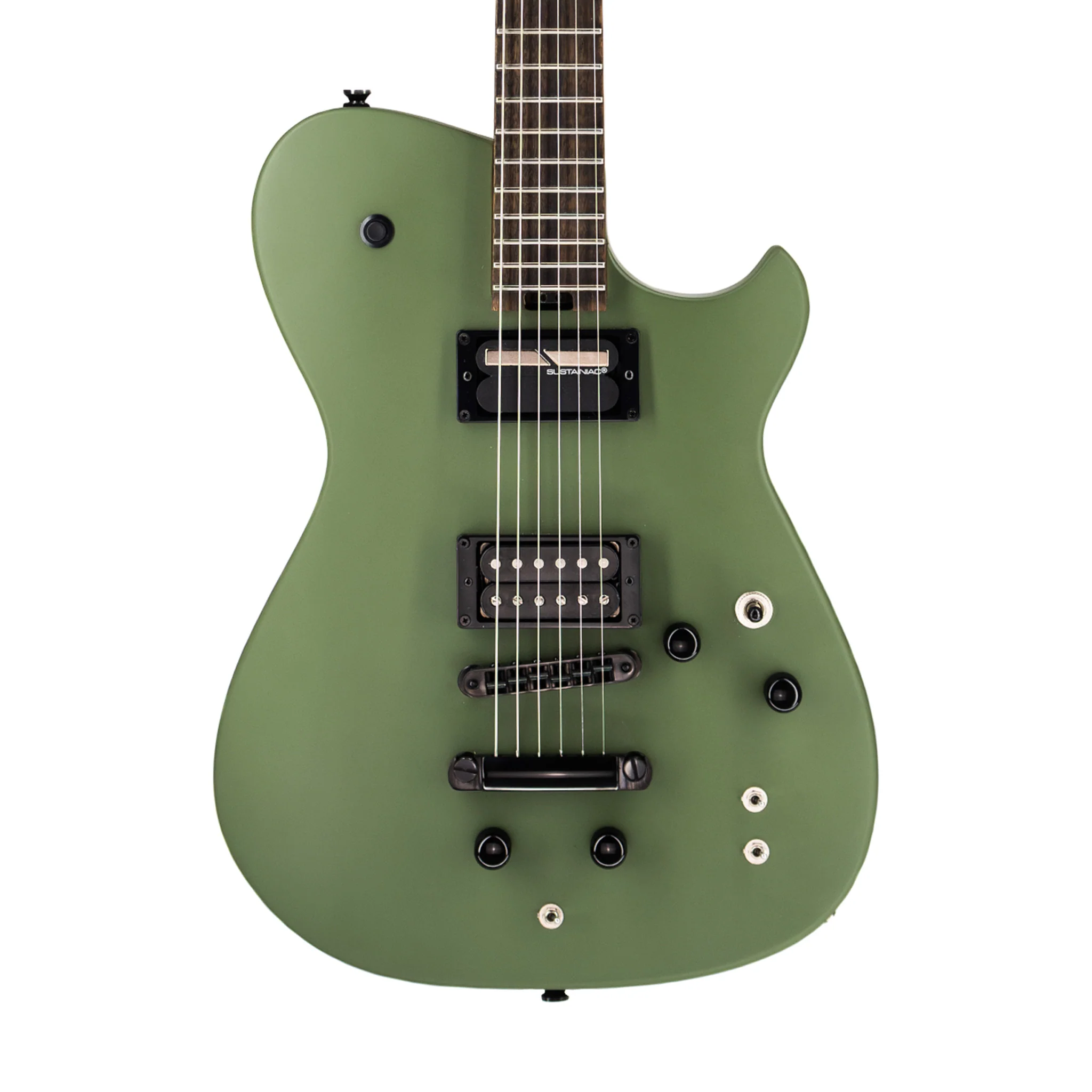 Manson Guitar Works Meta Series MBM-2 Sustainiac/Fuzz Factory Electric Guitar, Satin Olive Green - Image 3