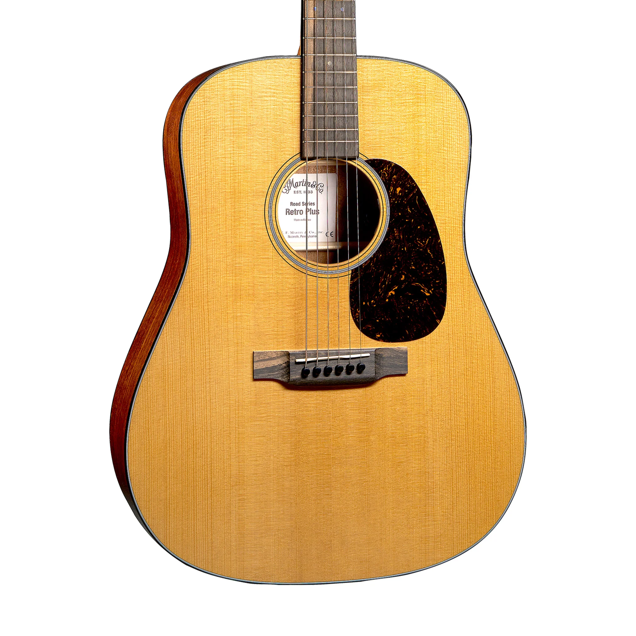 Martin DE Retro Plus Acoustic-Electric Guitar, Mahogany - Image 3