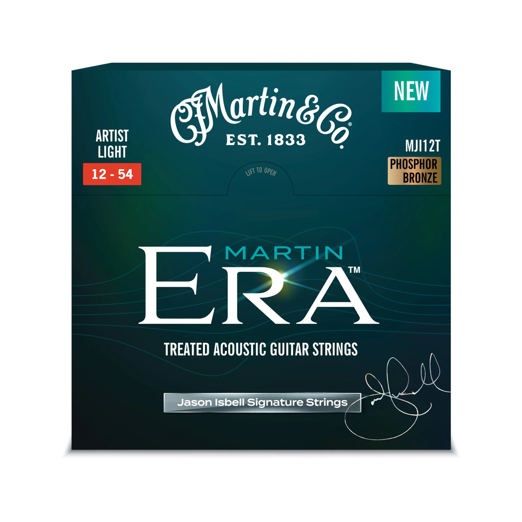 Martin Era MJI12T Treated Acoustic Guitar Strings, Artist Light, 12-54