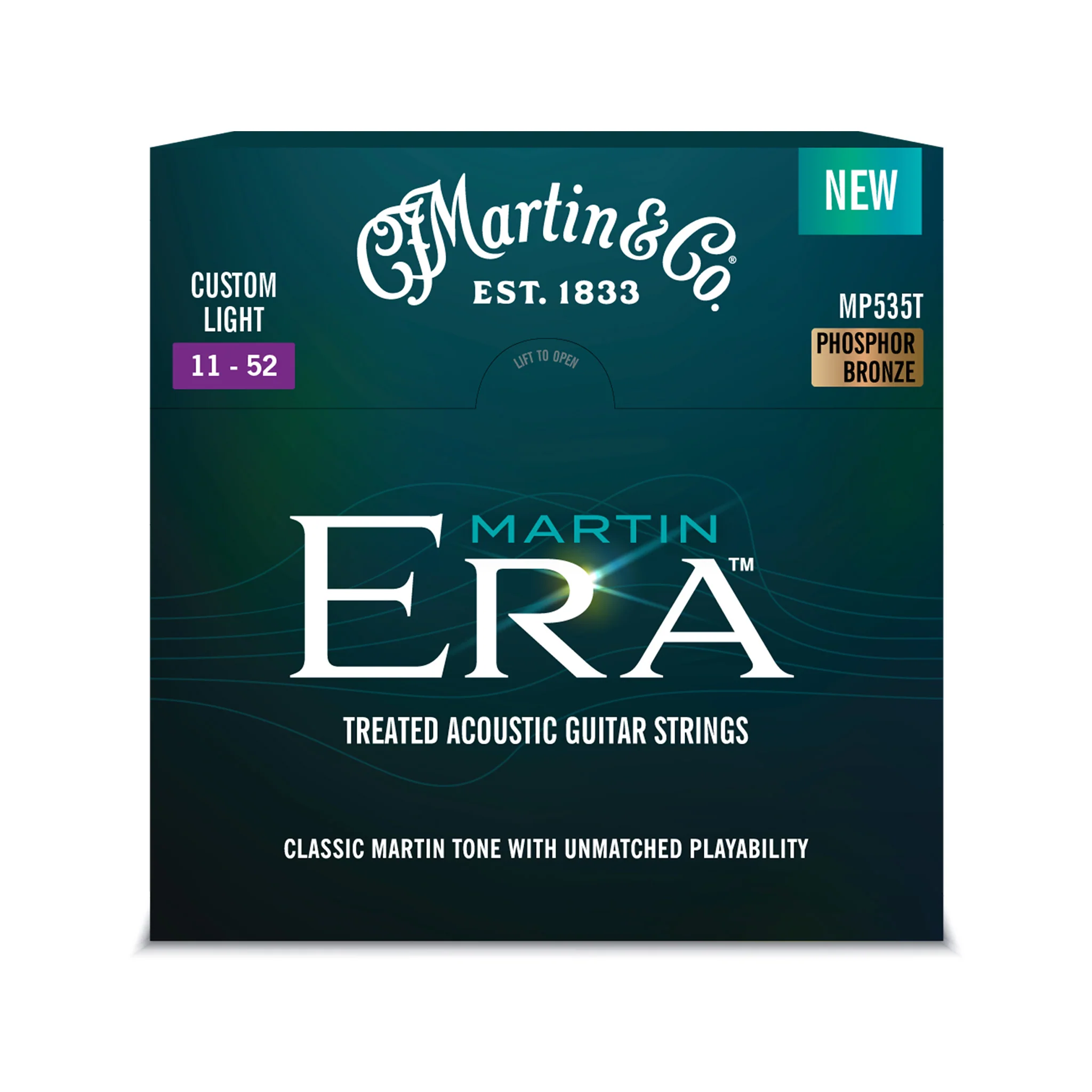Martin Era MP535T Treated Acoustic Guitar Strings, Custom Light, 11-52