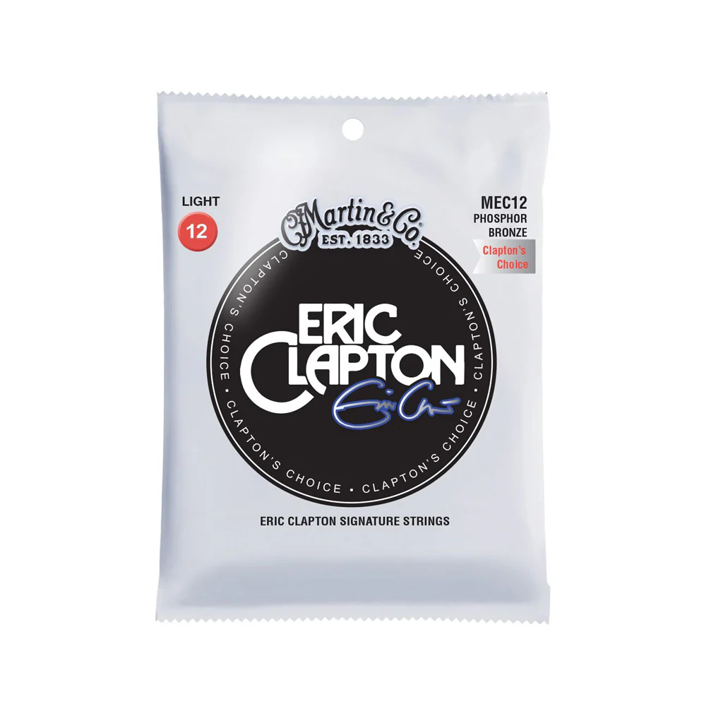 Martin MEC12 Clapton's Choice Signature Phosphor Bronze Acoustic Guitar Strings, Light, 12-54