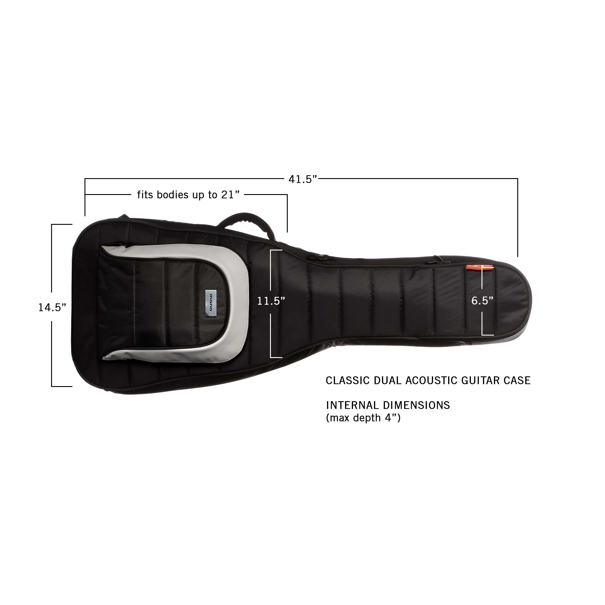 MONO Classic Dual Electric Guitar Case, Black - Image 6