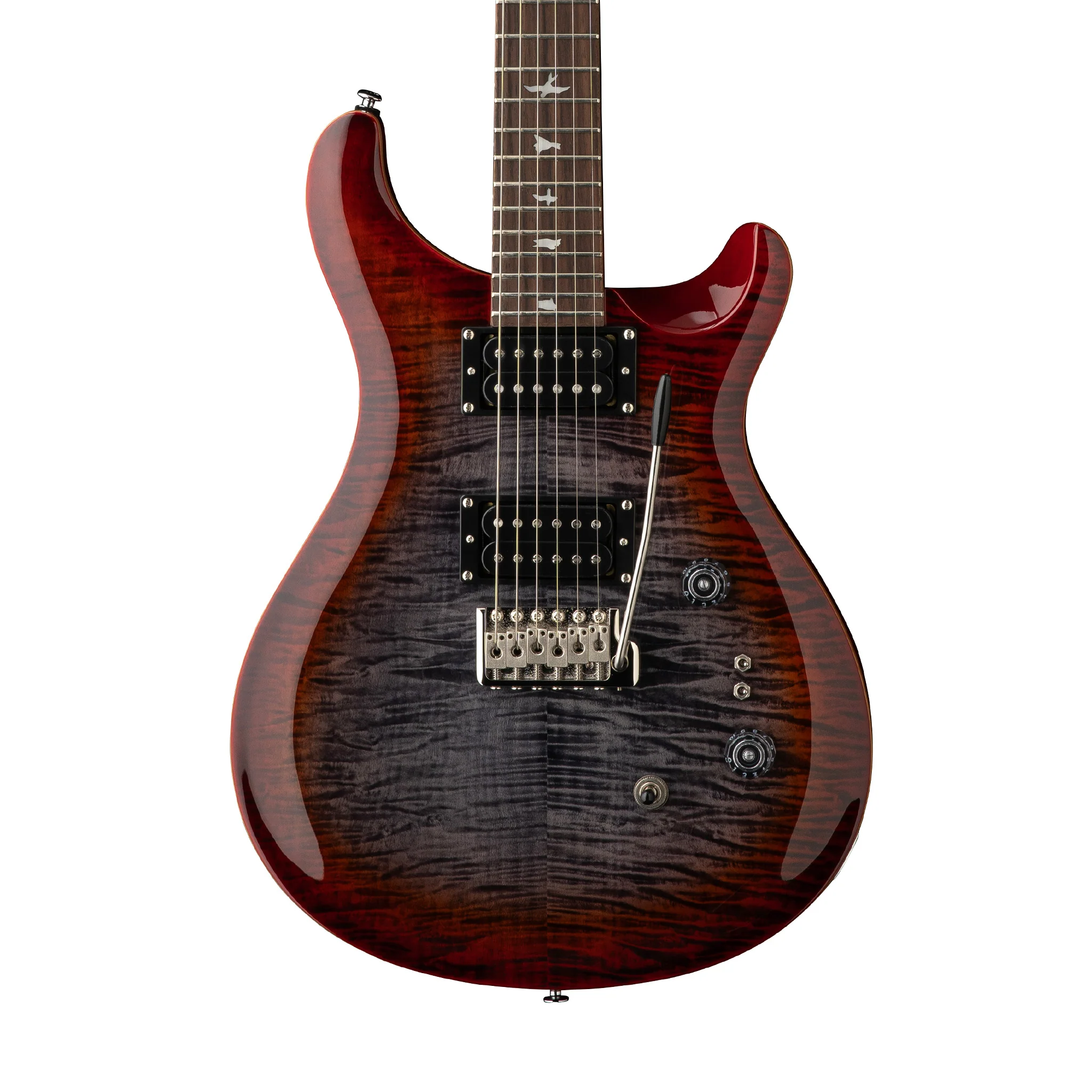 PRS SE Custom 24-08 Electric Guitar, Charcoal Cherry Burst - Image 4