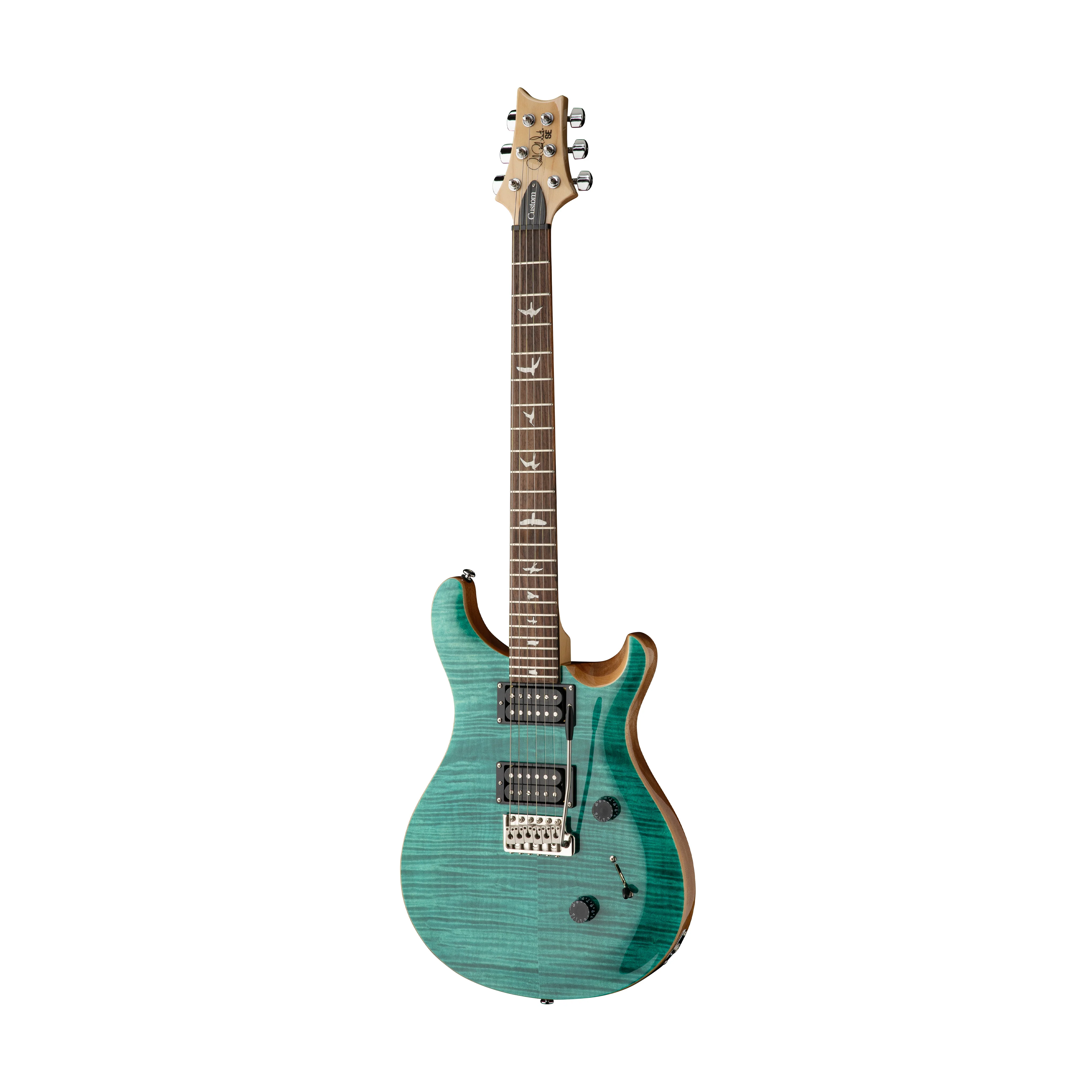 PRS SE Custom 24 Electric Guitar w/Bag, Turquoise - Image 3