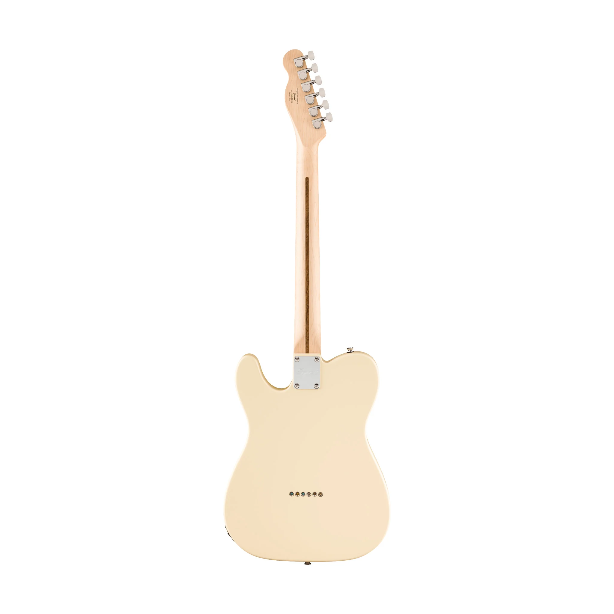 Squier Affinity Series Telecaster Thinline Electric Guitar, Laurel FB, Olympic White - Image 2
