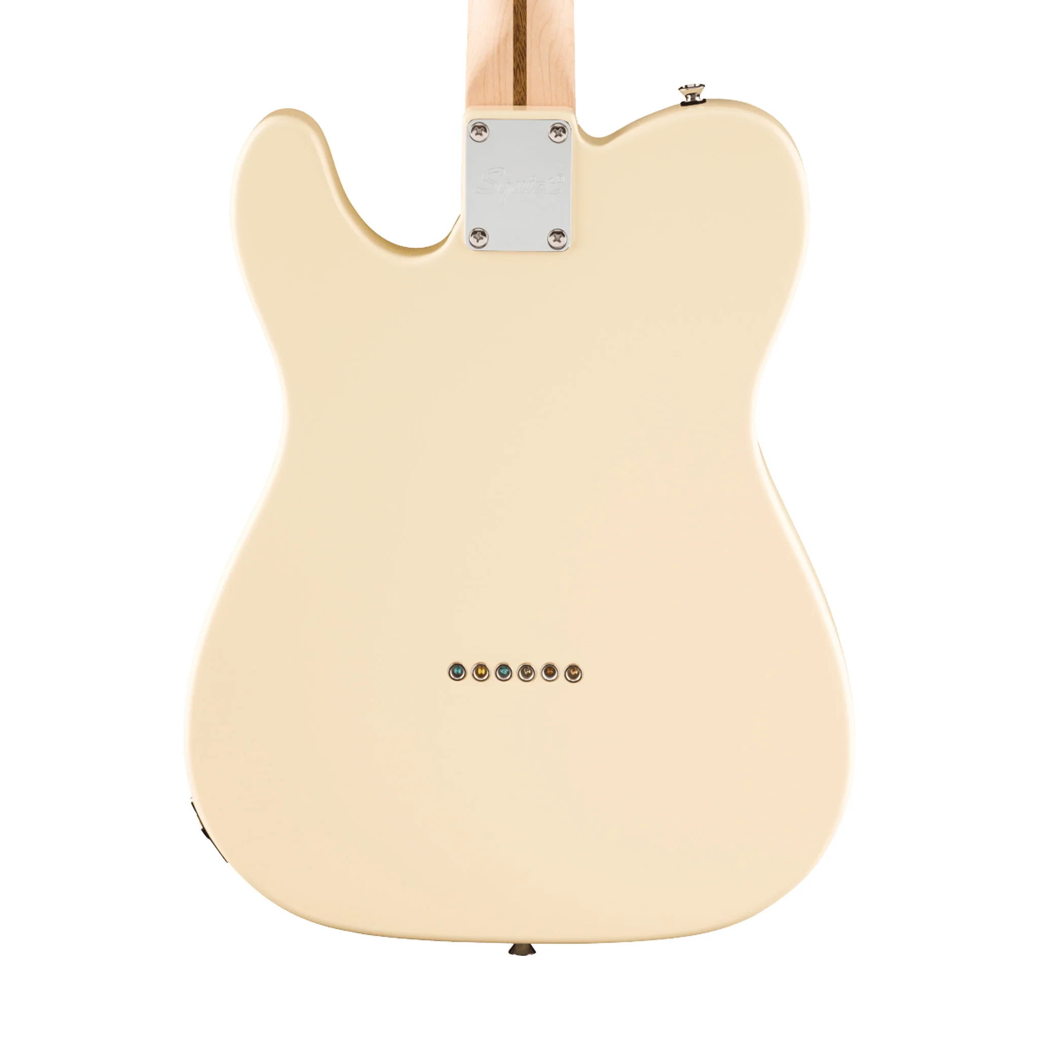 Squier Affinity Series Telecaster Thinline Electric Guitar, Laurel FB, Olympic White - Image 4