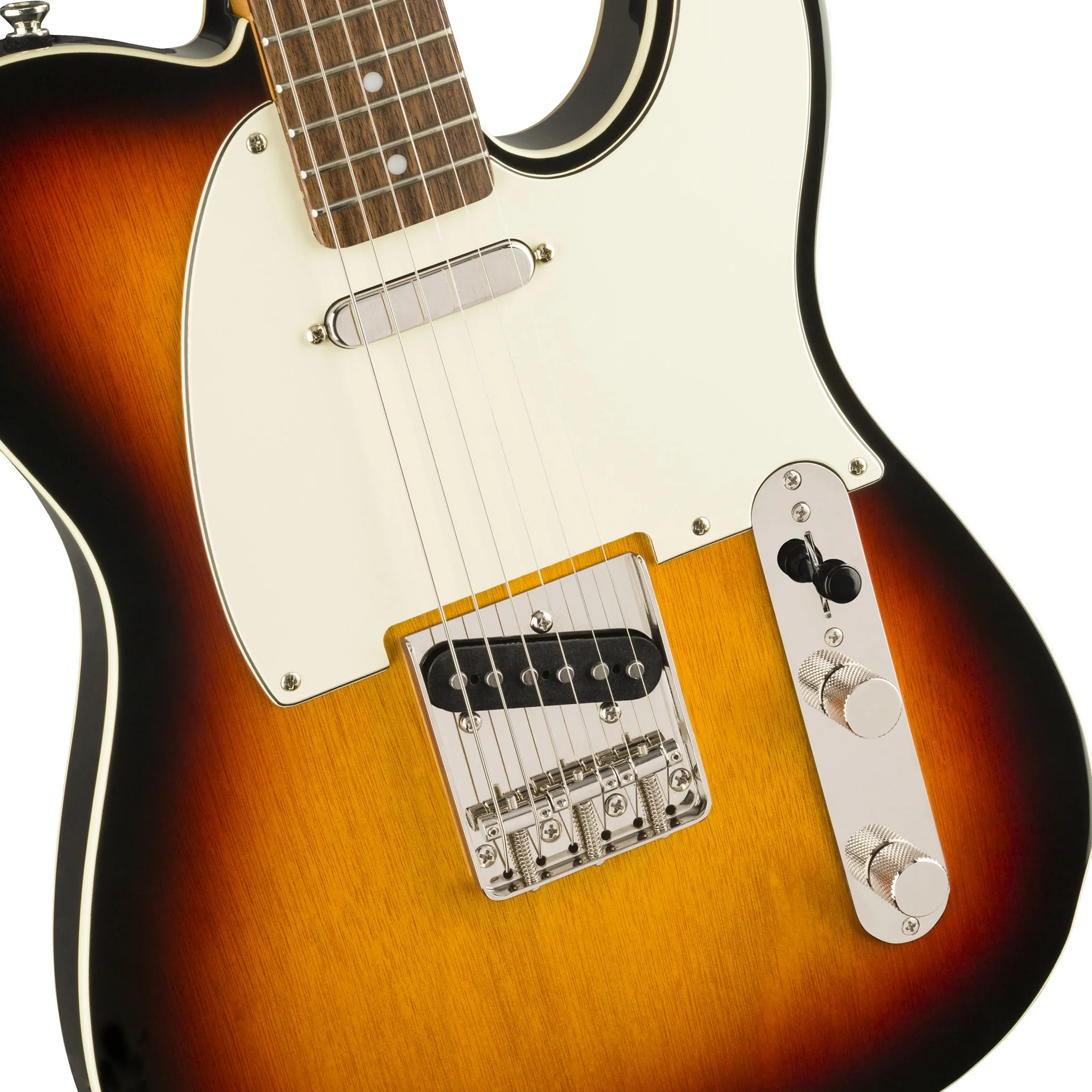 Squier Classic Vibe 60s Custom Telecaster Electric Guitar, Laurel FB, 3-Tone Sunburst - Image 4