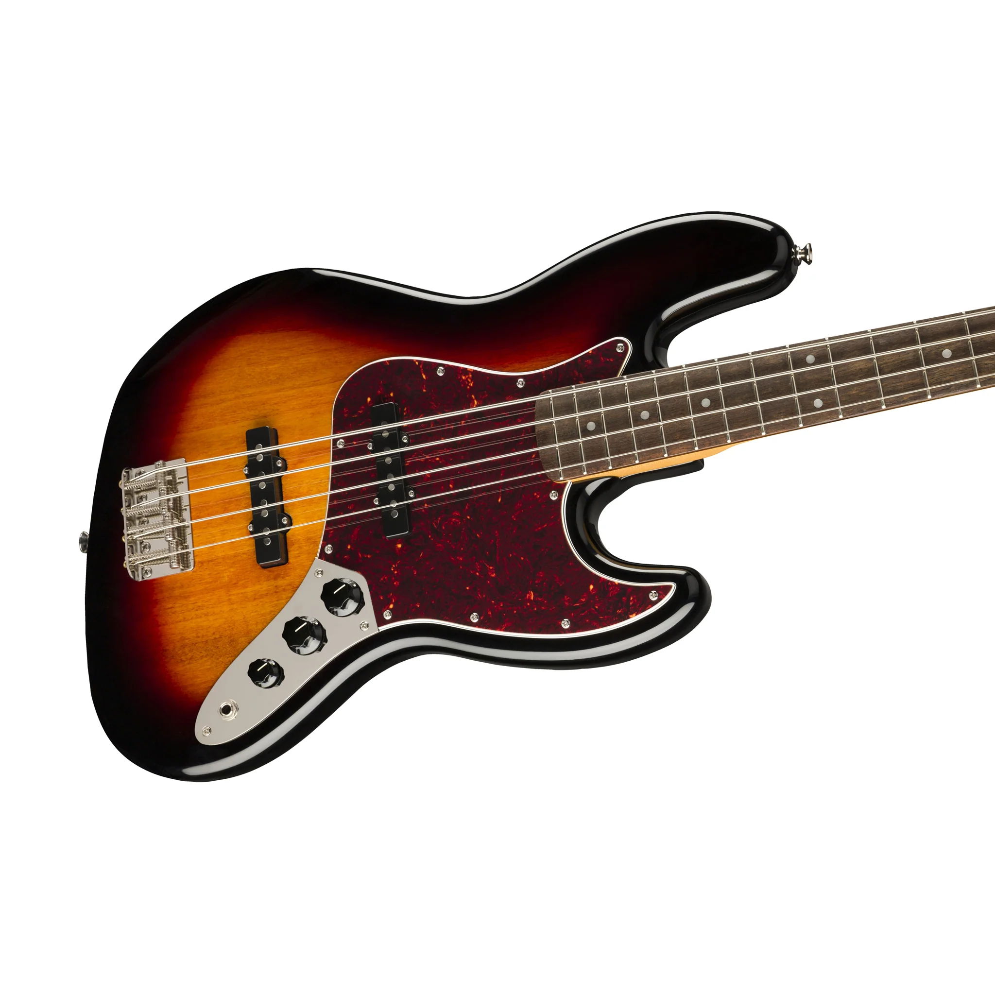 Squier Classic Vibe 60s Jazz Bass Guitar, Laurel FB, 3-Tone Sunburst - Image 3
