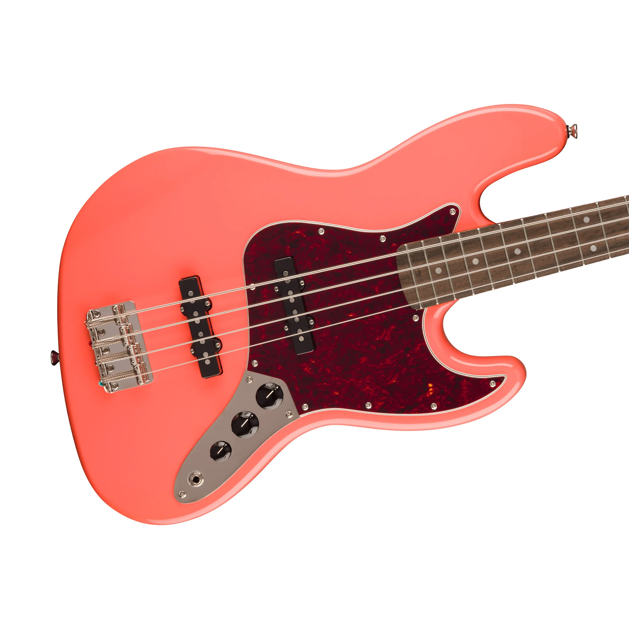 Squier Classic Vibe 60s Jazz Bass Guitar, Laurel FB, Tahitian Coral - Image 5