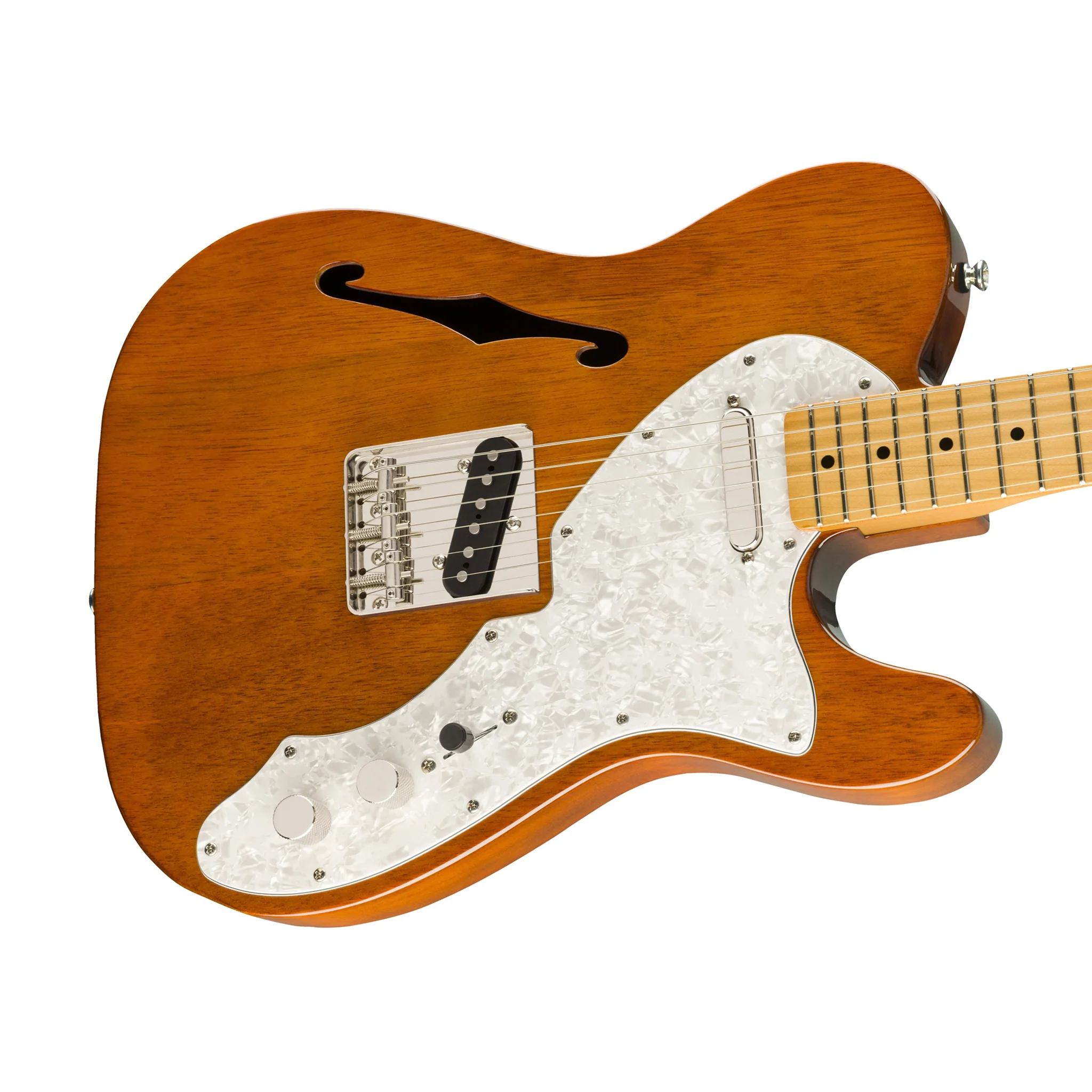 Squier Classic Vibe 60s Telecaster Thinline Electric Guitar, Maple FB, Natural - Image 3