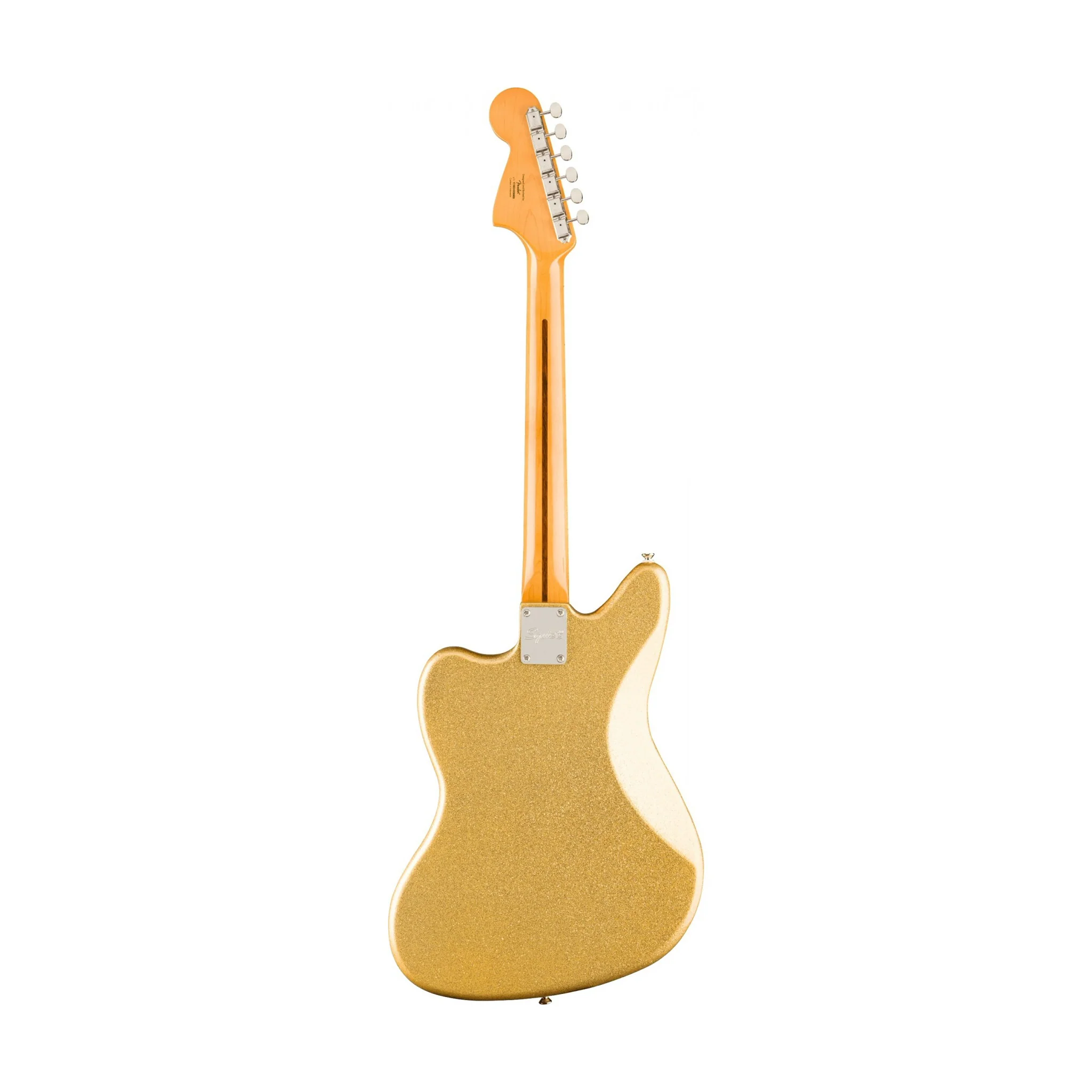 Squier FSR Classic Vibe 70s Jaguar Electric Guitar, Laurel FB, Gold Sparkle - Image 2