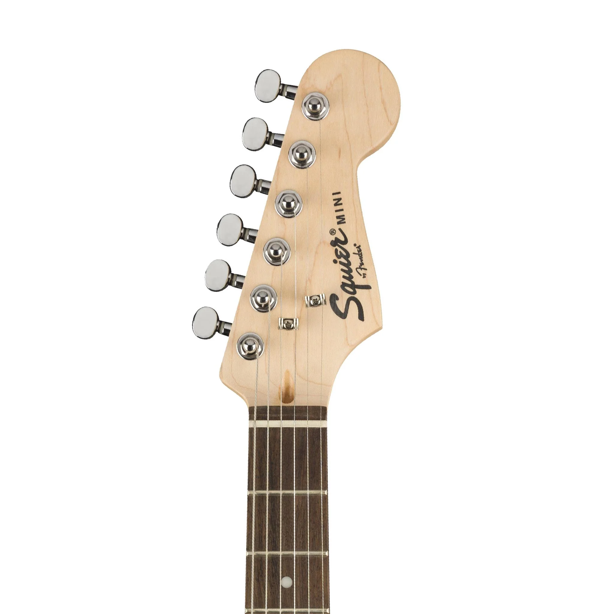 Squier Mini Stratocaster Electric Guitar, Laurel FB, Black - Image 4